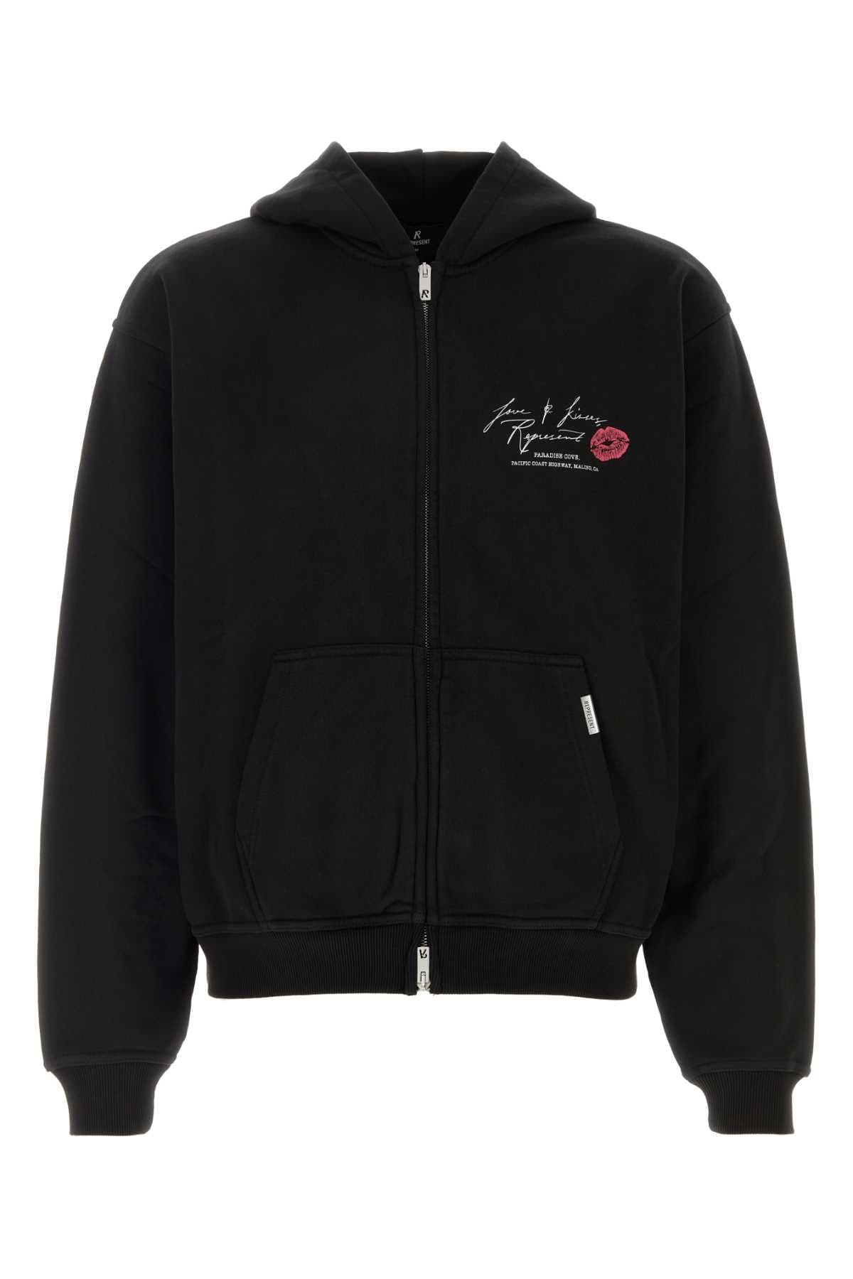 Black cotton sweatshirt