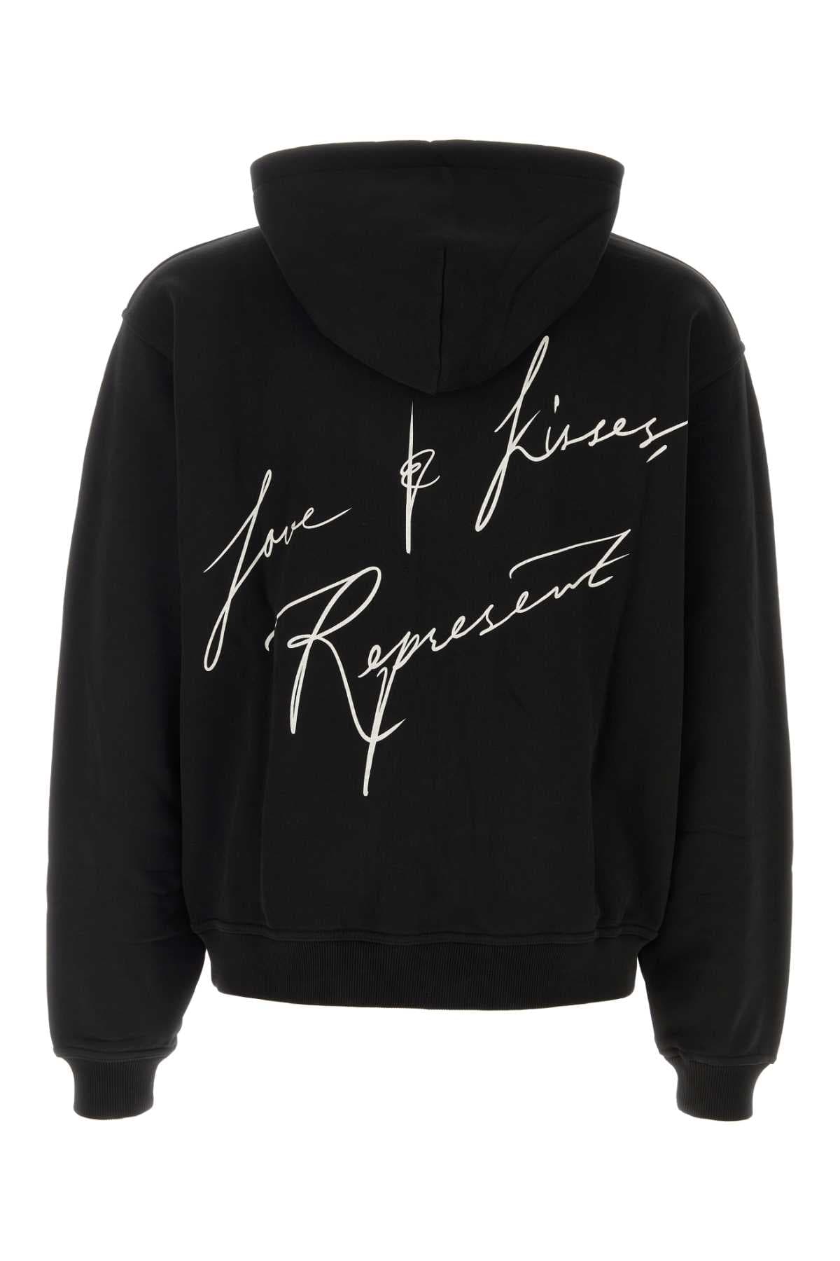 Black cotton sweatshirt - мініатюра 2