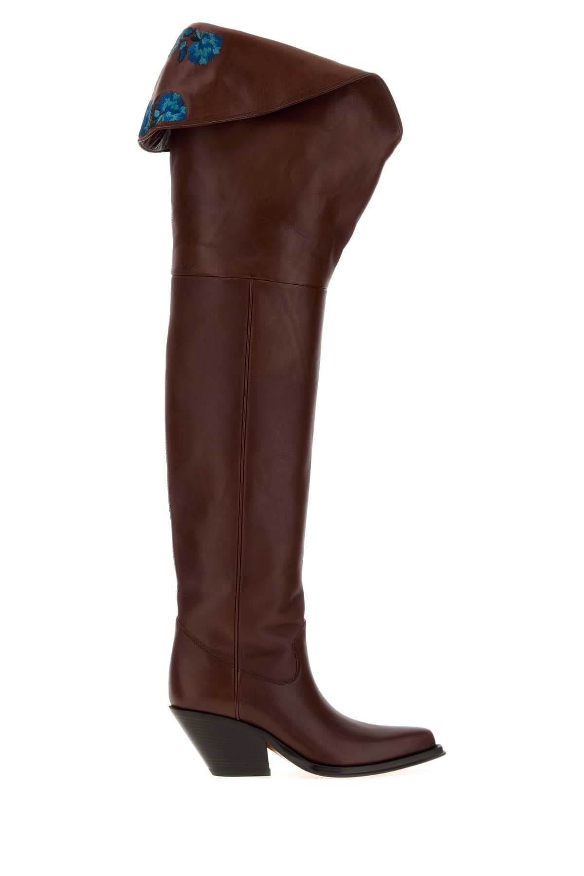 Chocolate leather Azelan boots