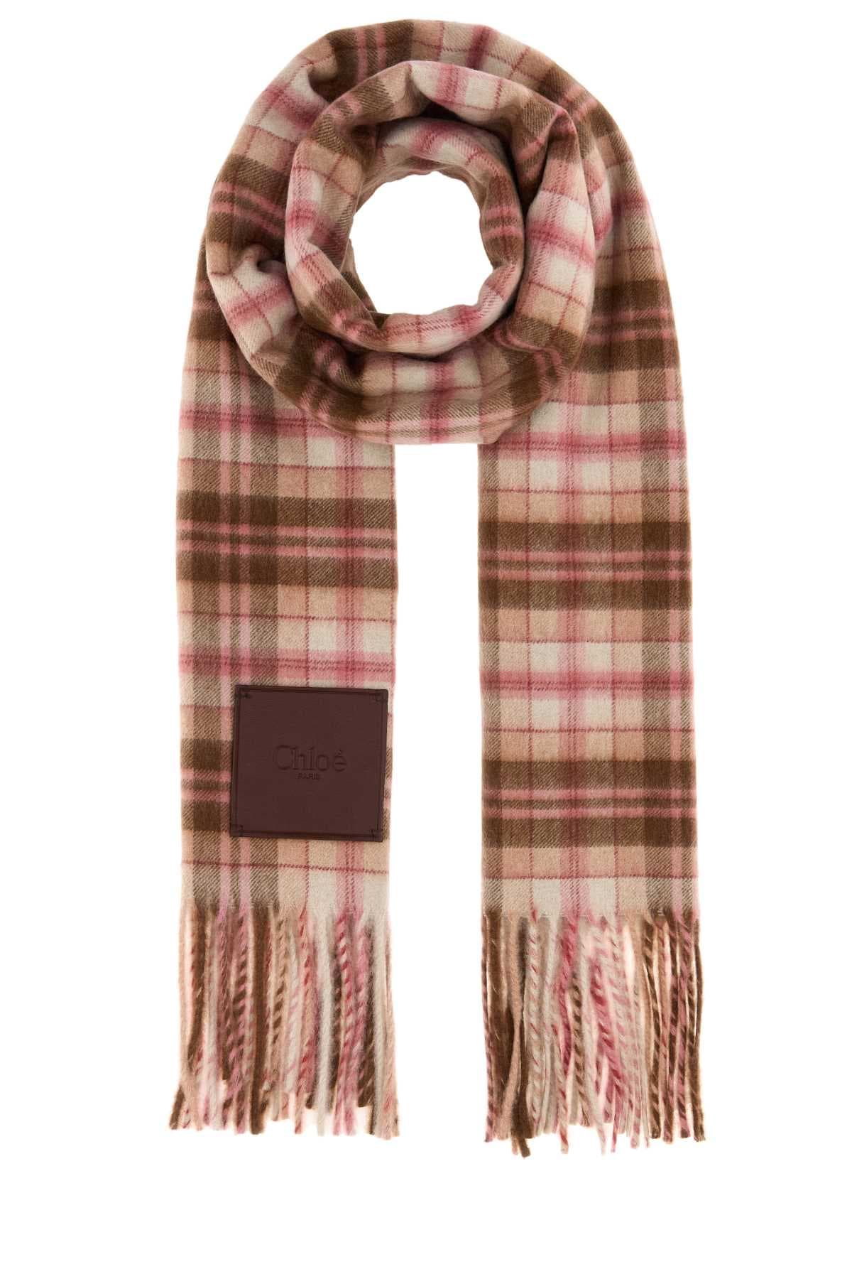 Embroidered cashmere Chloé Highlanding scarf