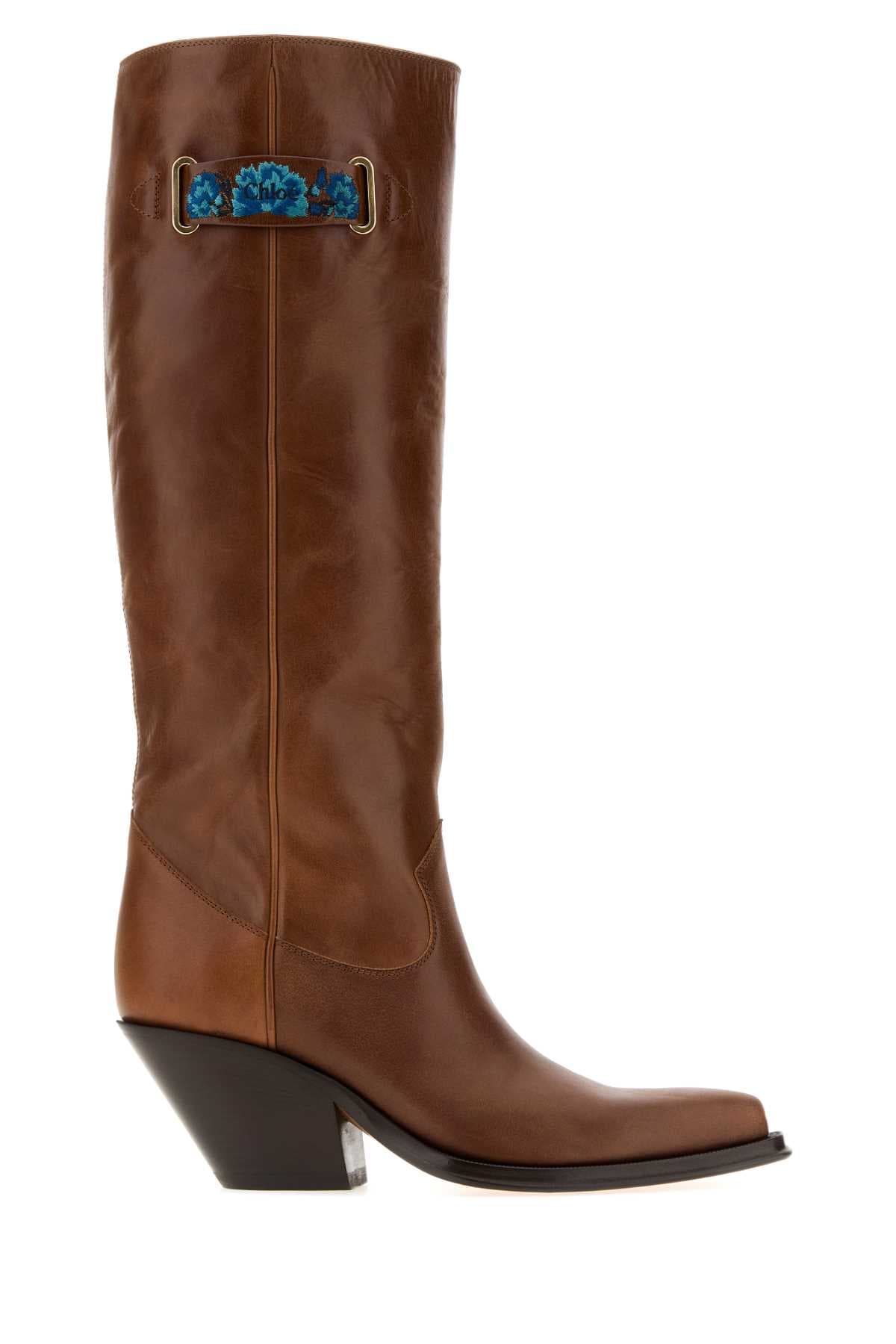 Brown leather Azelan boots