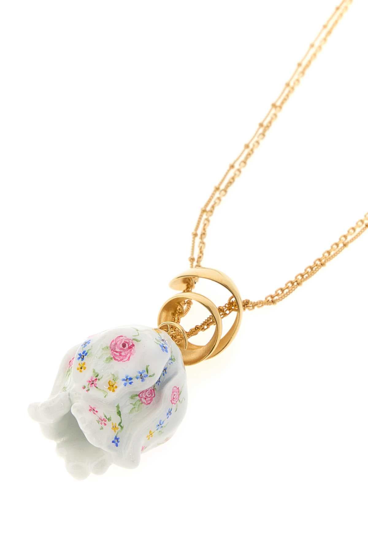 Gold metal Chloé Bloomcraft necklace - мініатюра 2