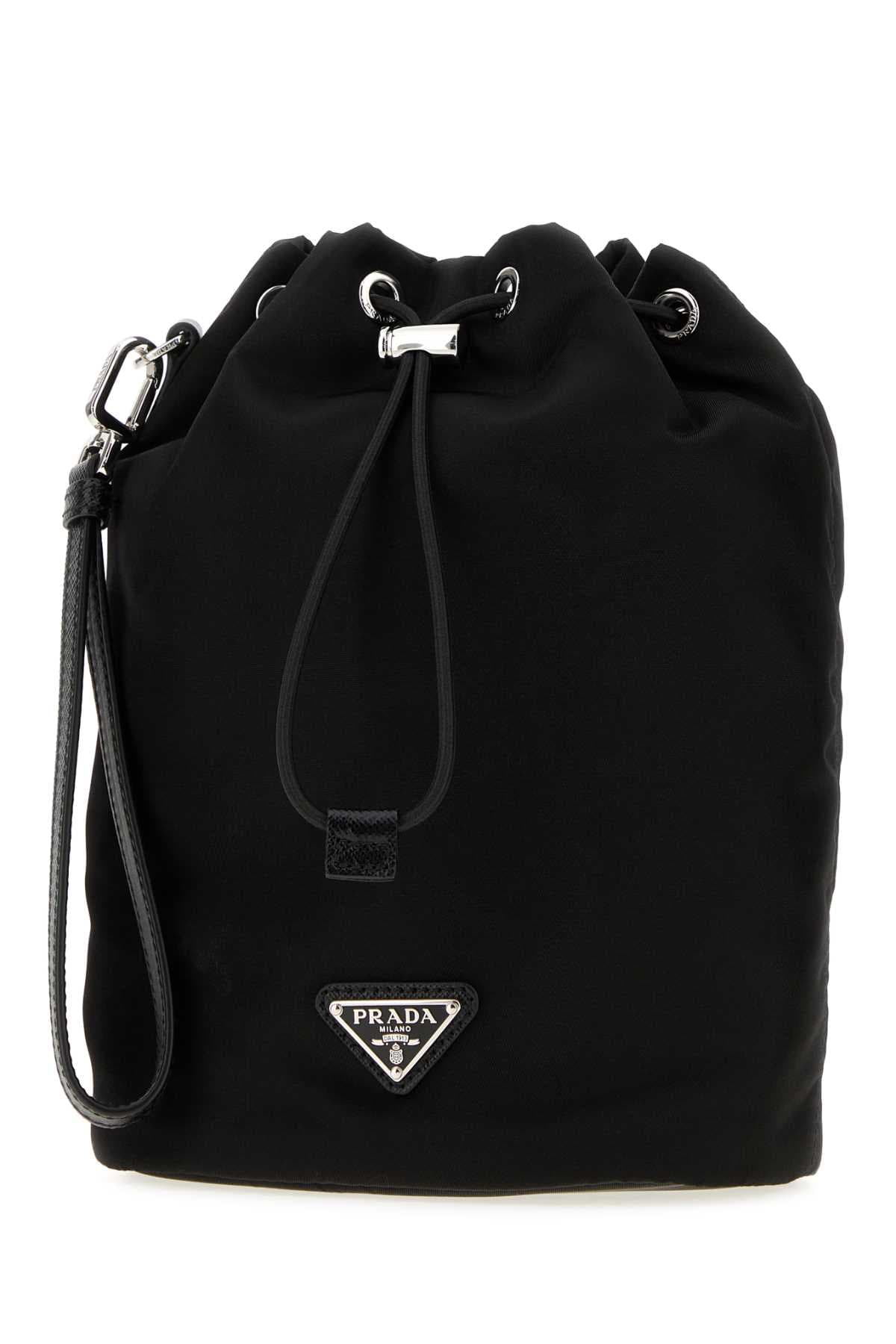 Black Re-Nylon Prada Speedrock clutch - мініатюра 2