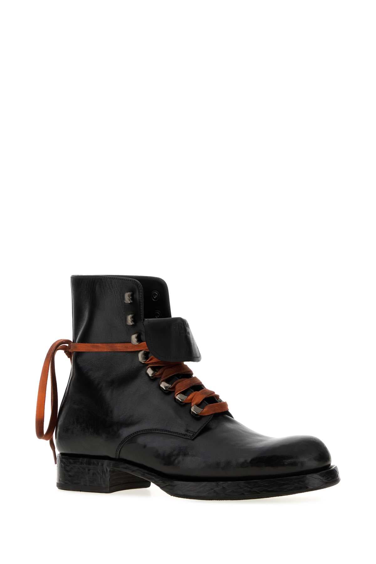 Black leather ankle boots - мініатюра 2