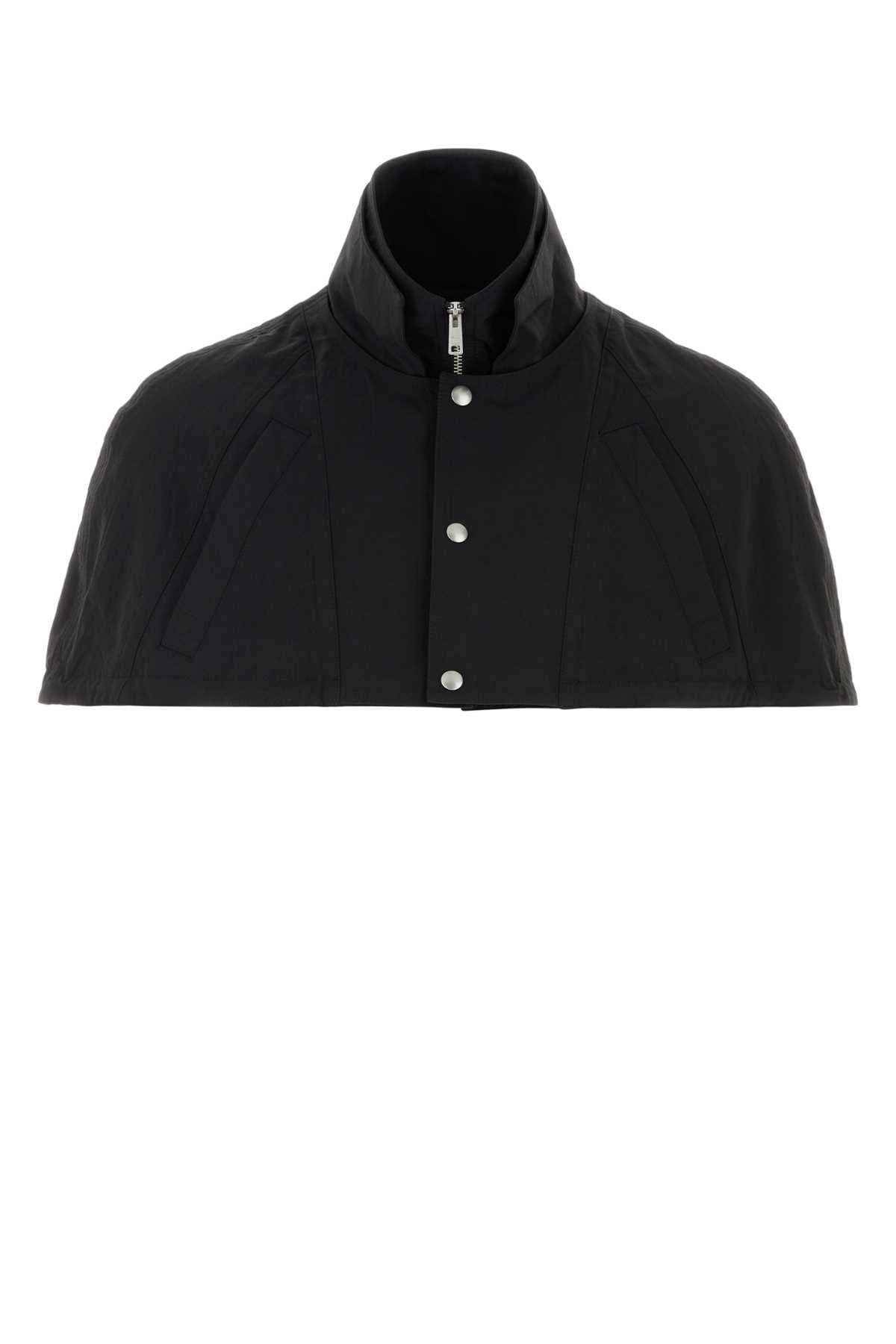 Black nylon cape