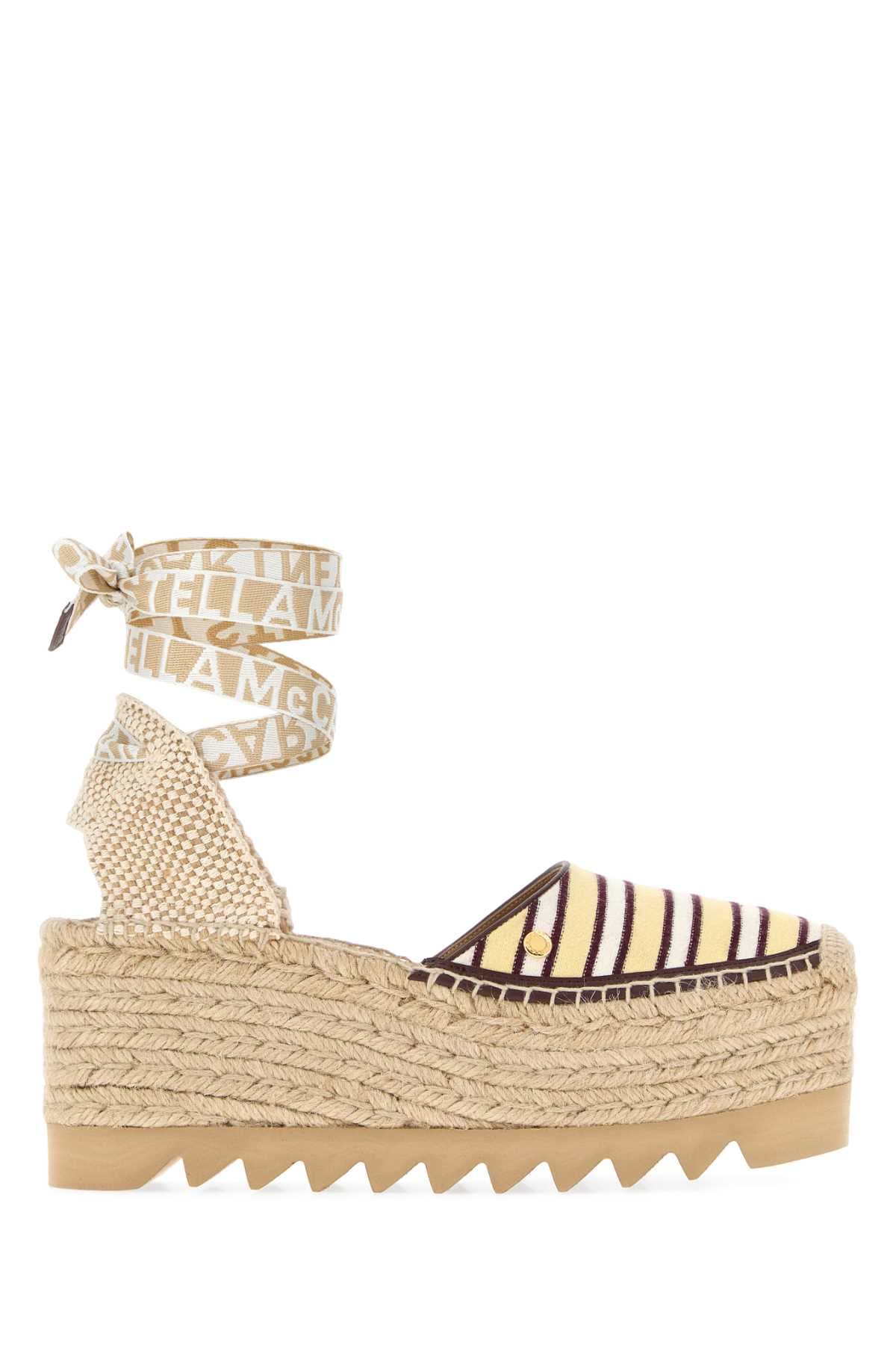 Embroidered canvas Gaia wedges