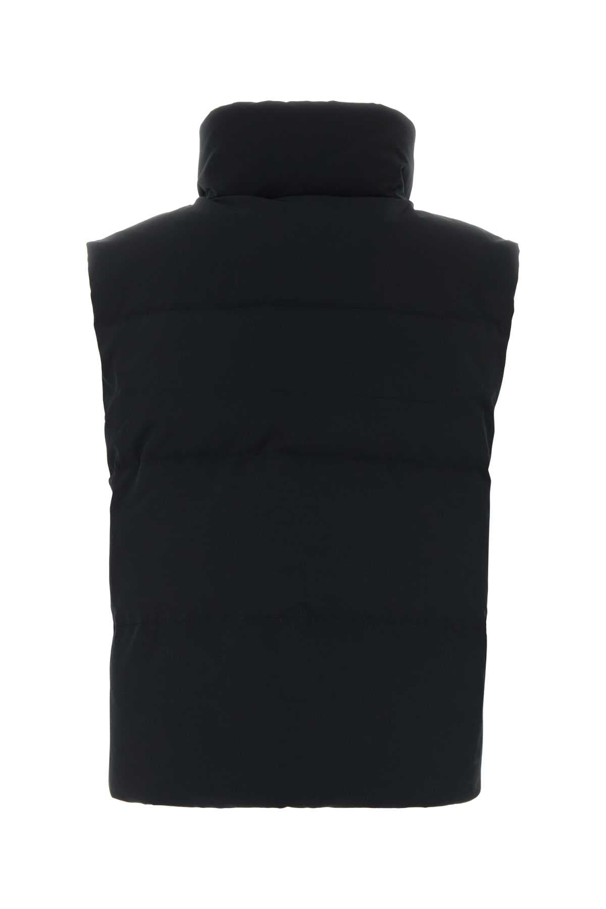 Black polyester blend sleeveless Grandview down jacket - мініатюра 2