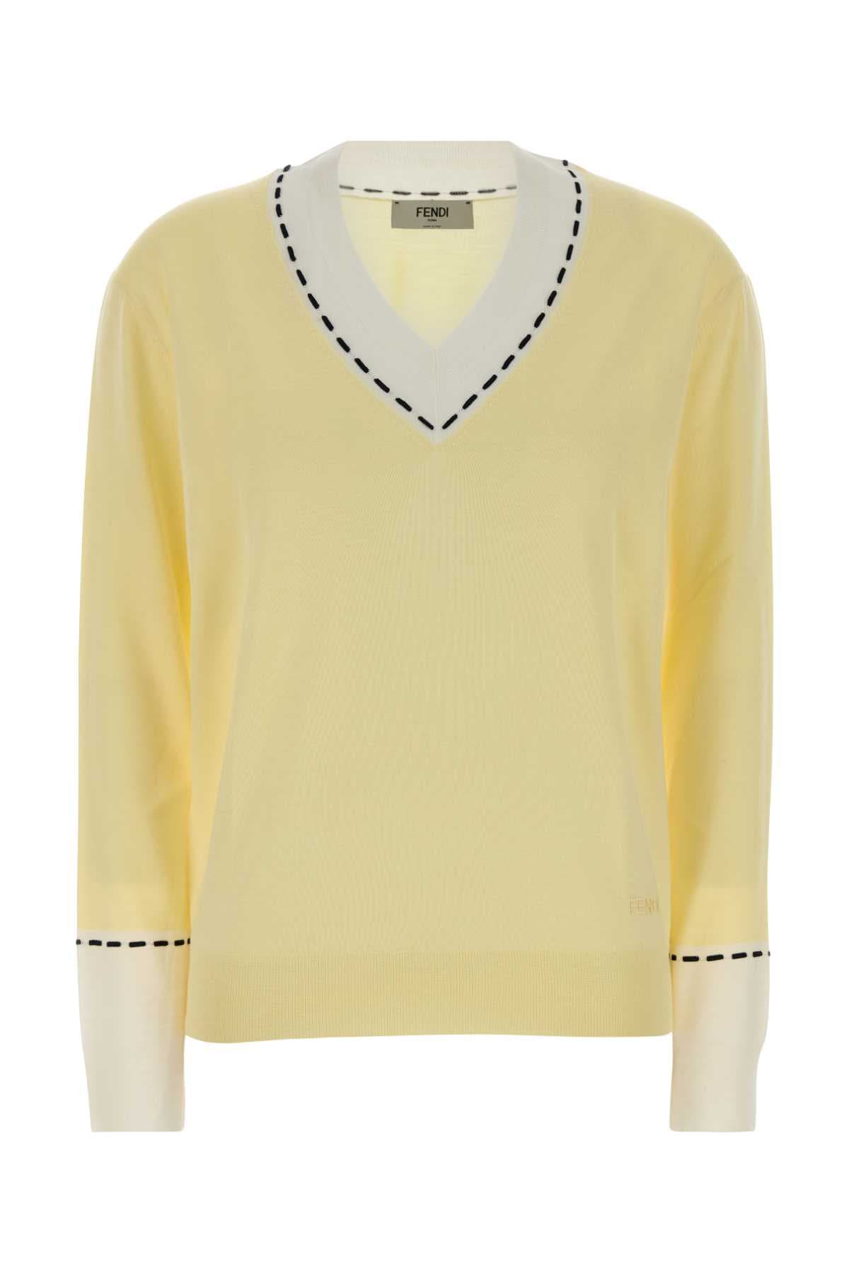 Yellow wool blend sweater