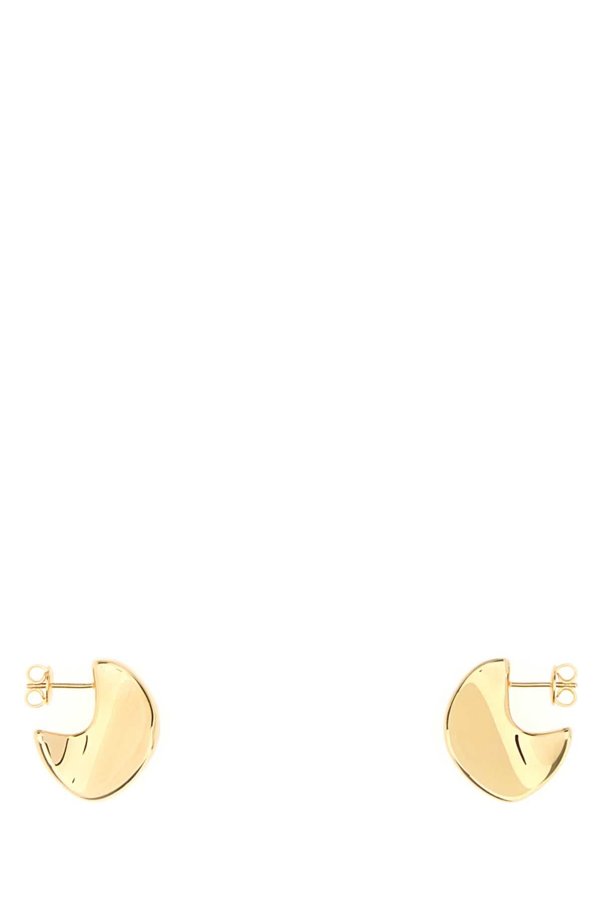 Gold silver small Disc earrings