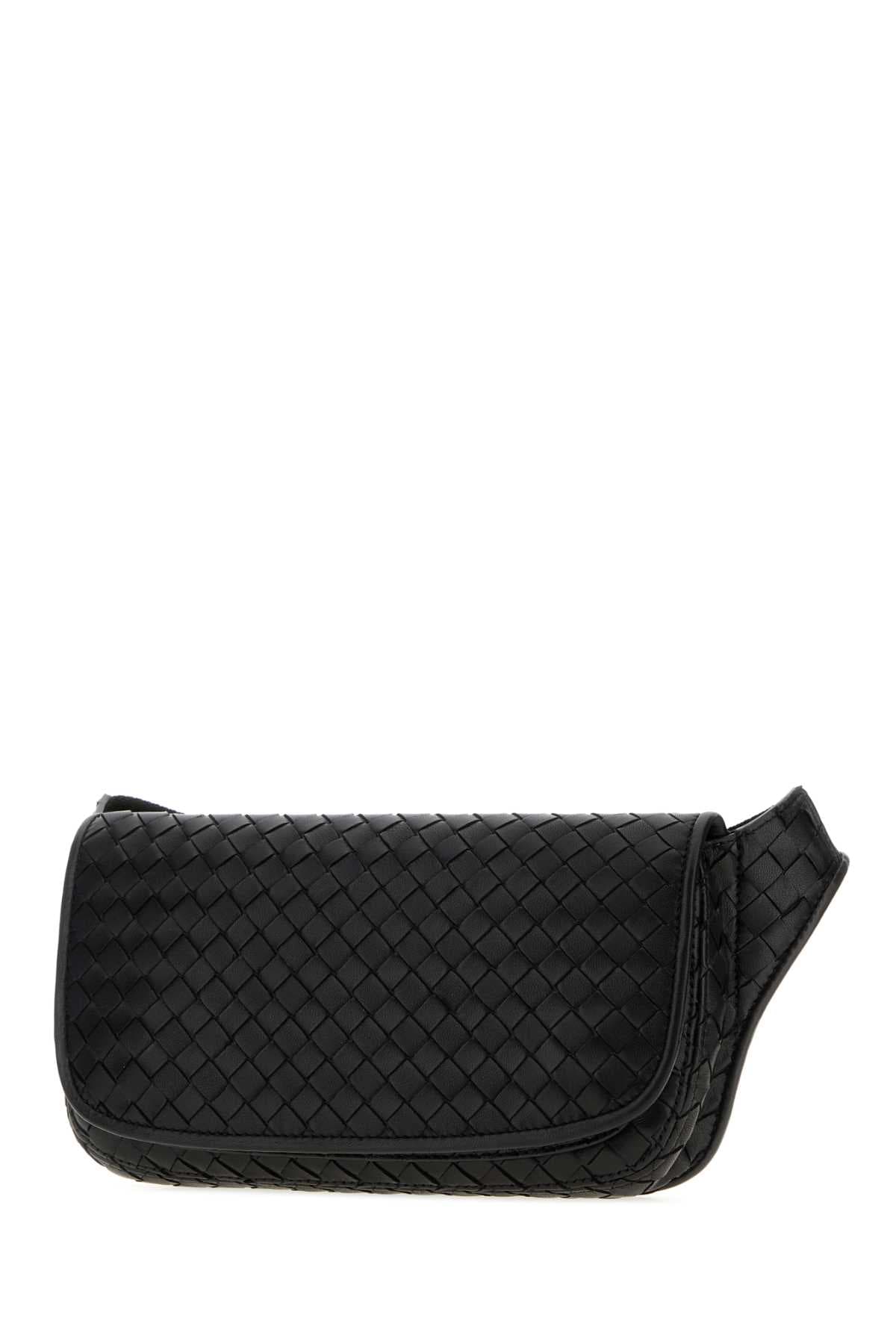 Black leather Veneto belt bag - мініатюра 2