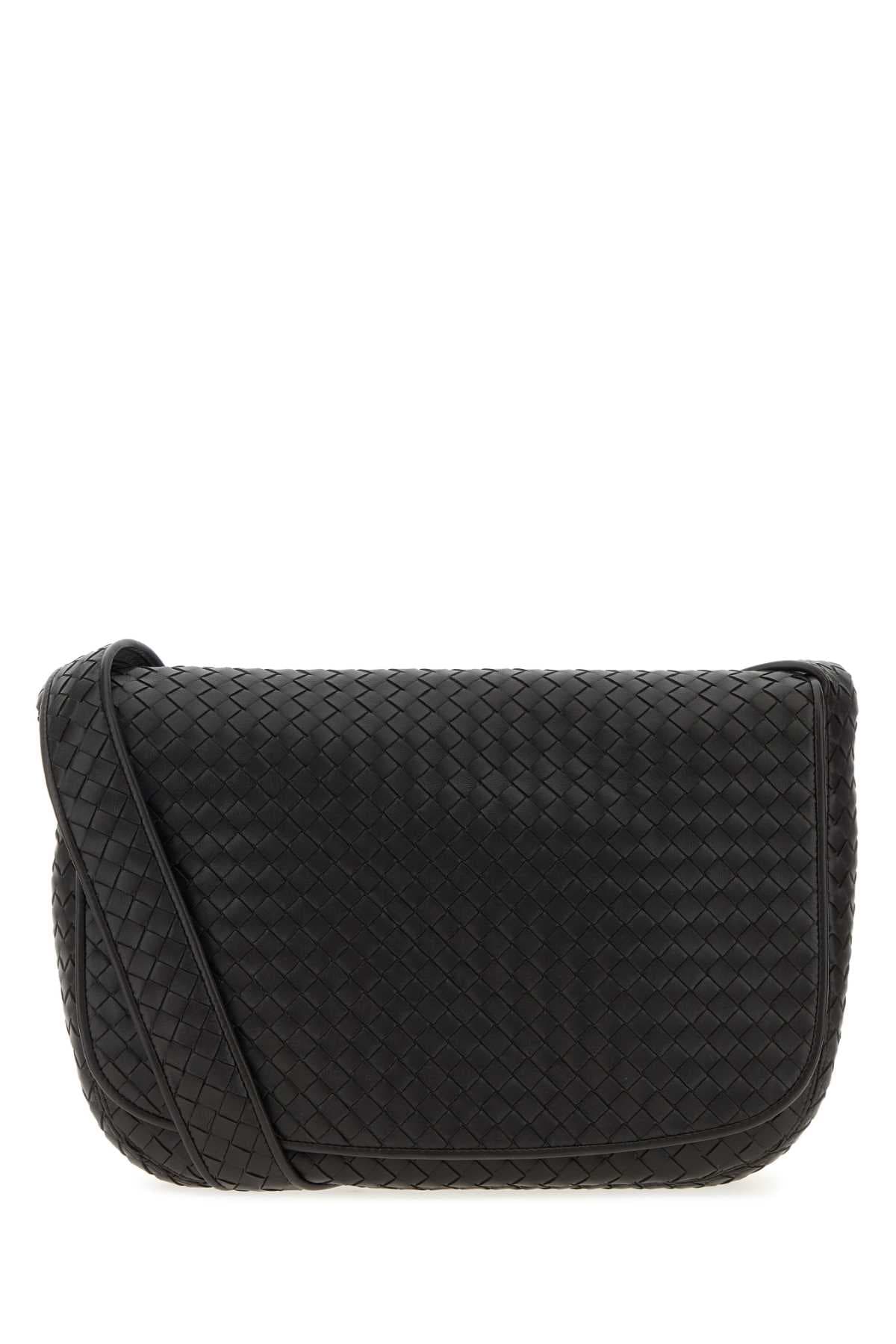 Dark brown leather crossbody bag