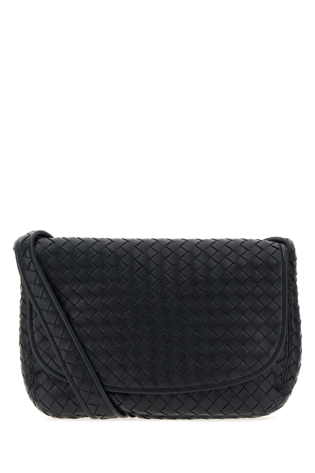 Midnight blue leather crossbody bag