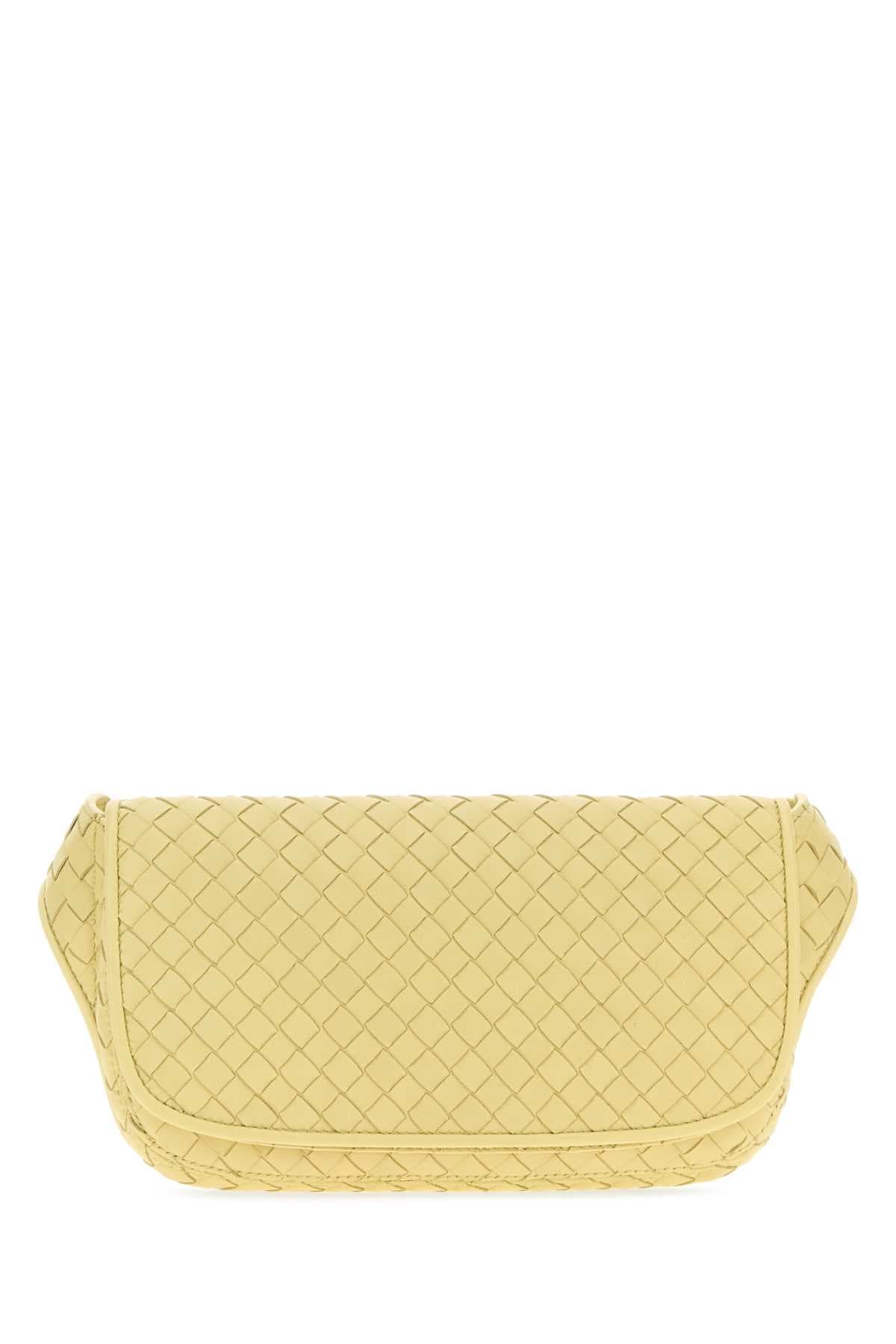Yellow leather Veneto belt bag