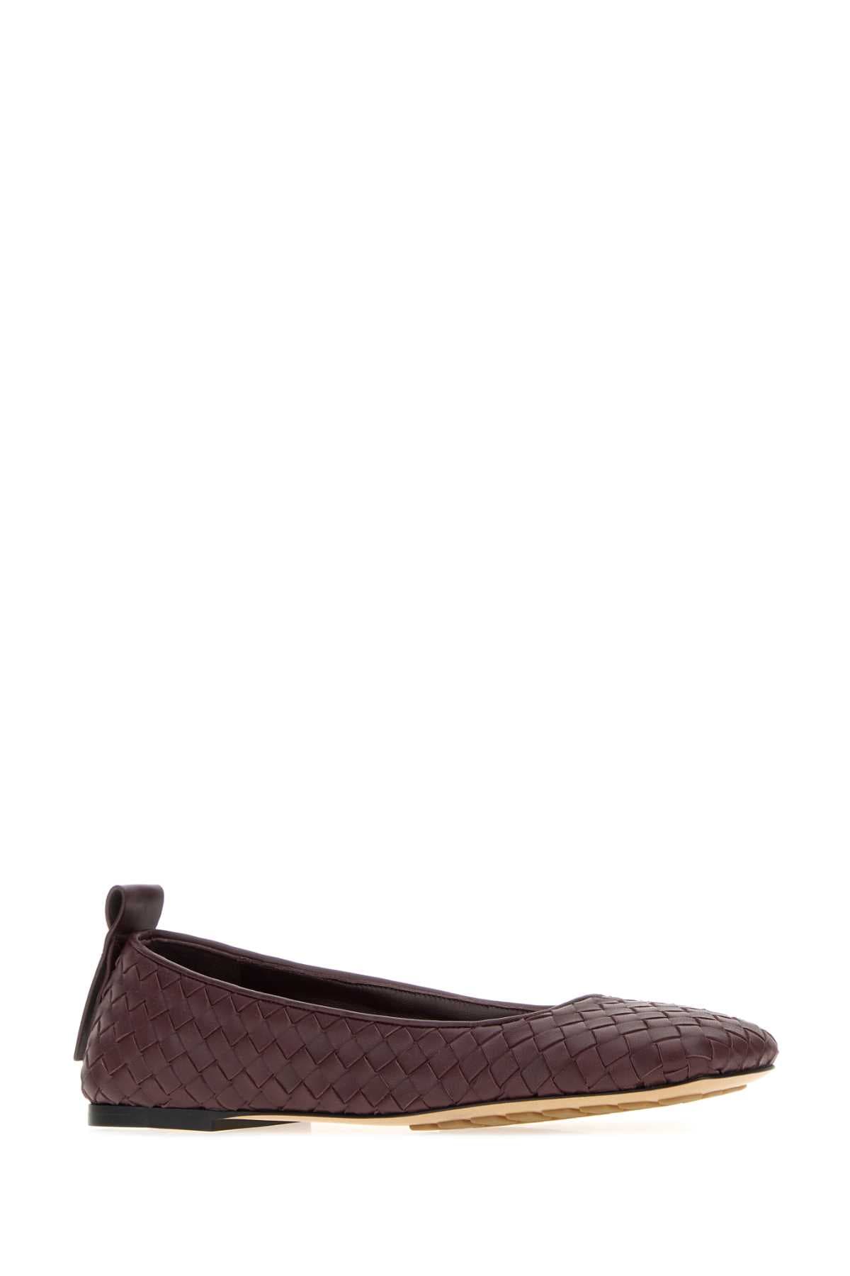 Aubergine leather Charlotte ballerinas - мініатюра 2
