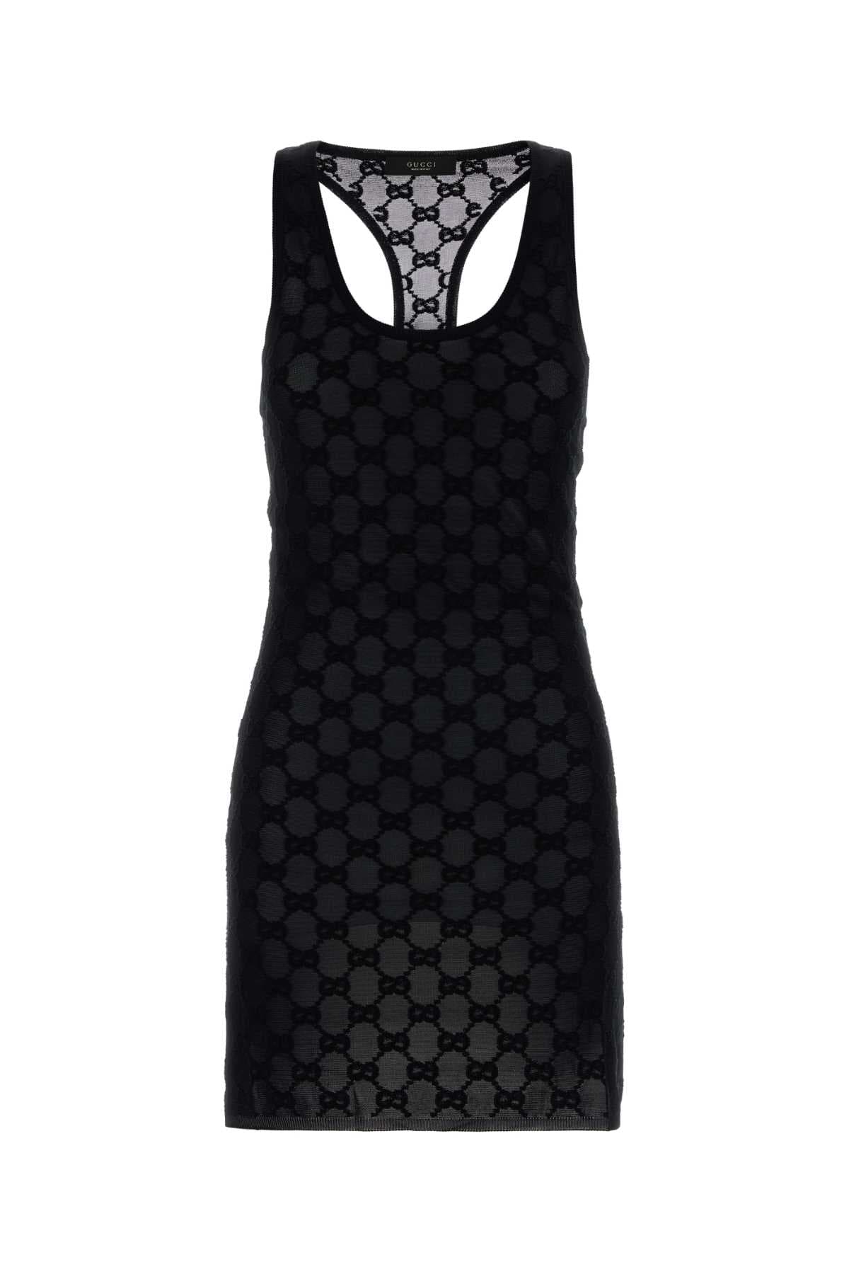 Midnight blue viscose blend dress
