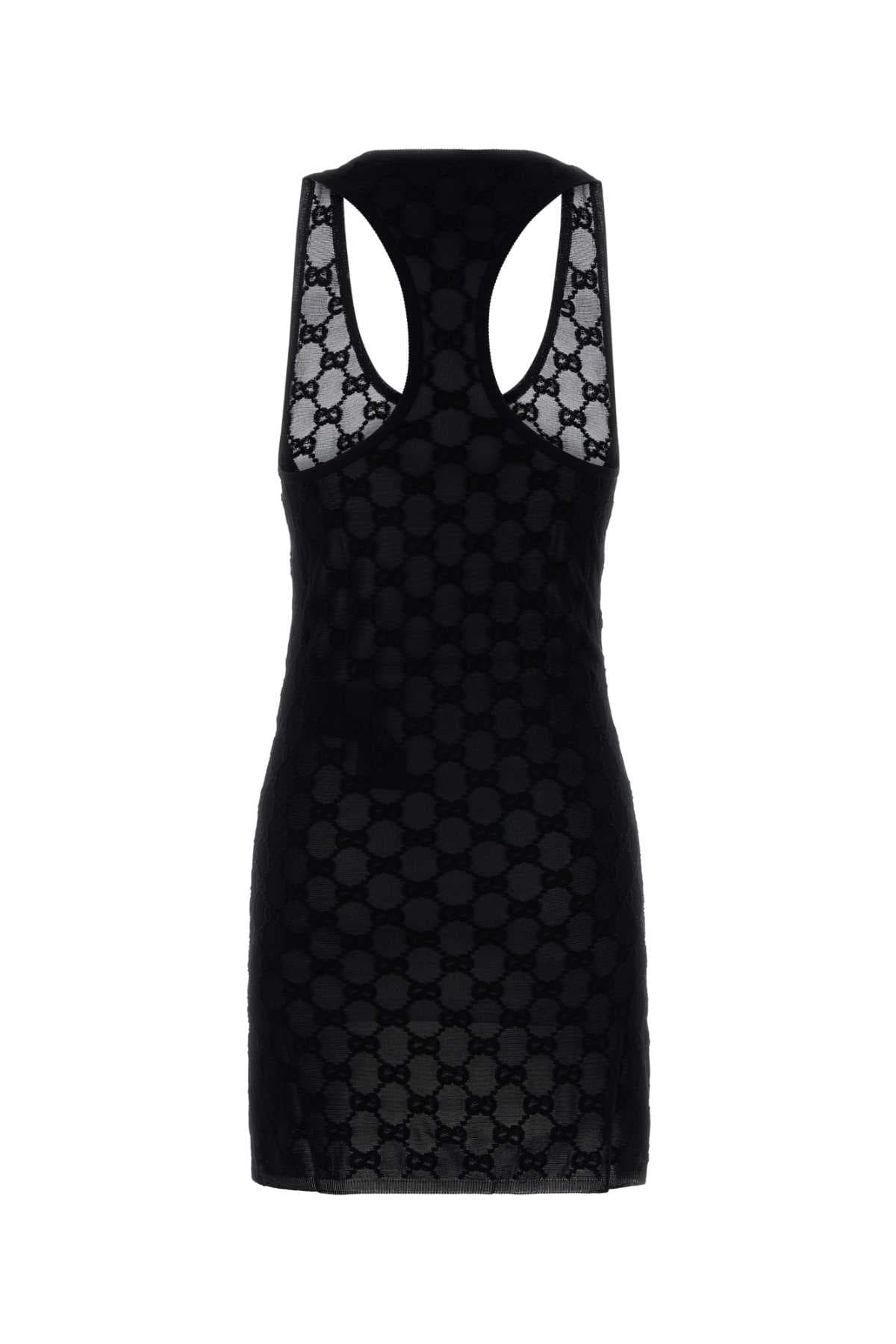 Midnight blue viscose blend dress - мініатюра 2