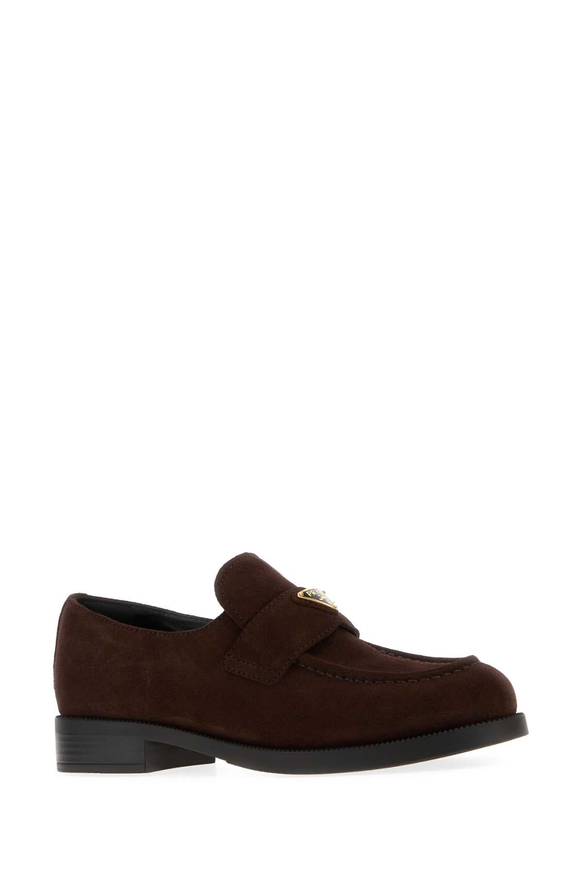 Dark brown suede loafers - мініатюра 2