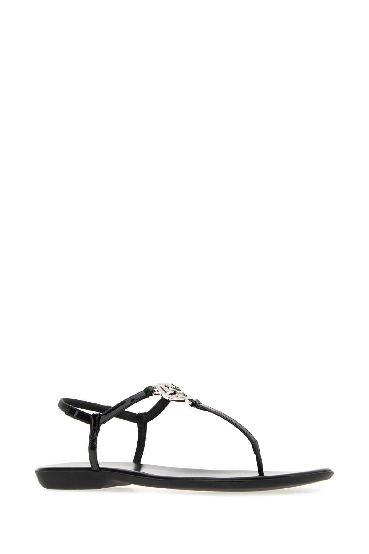 Black leather sandals - мініатюра 2