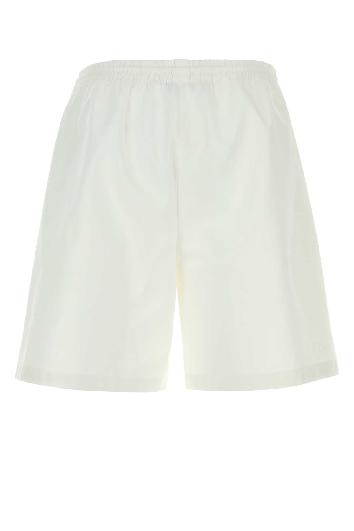White cotton bermuda shorts - мініатюра 2