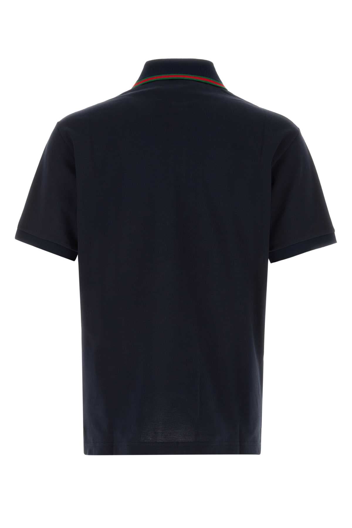 Midnight blue piquet polo shirt - мініатюра 2