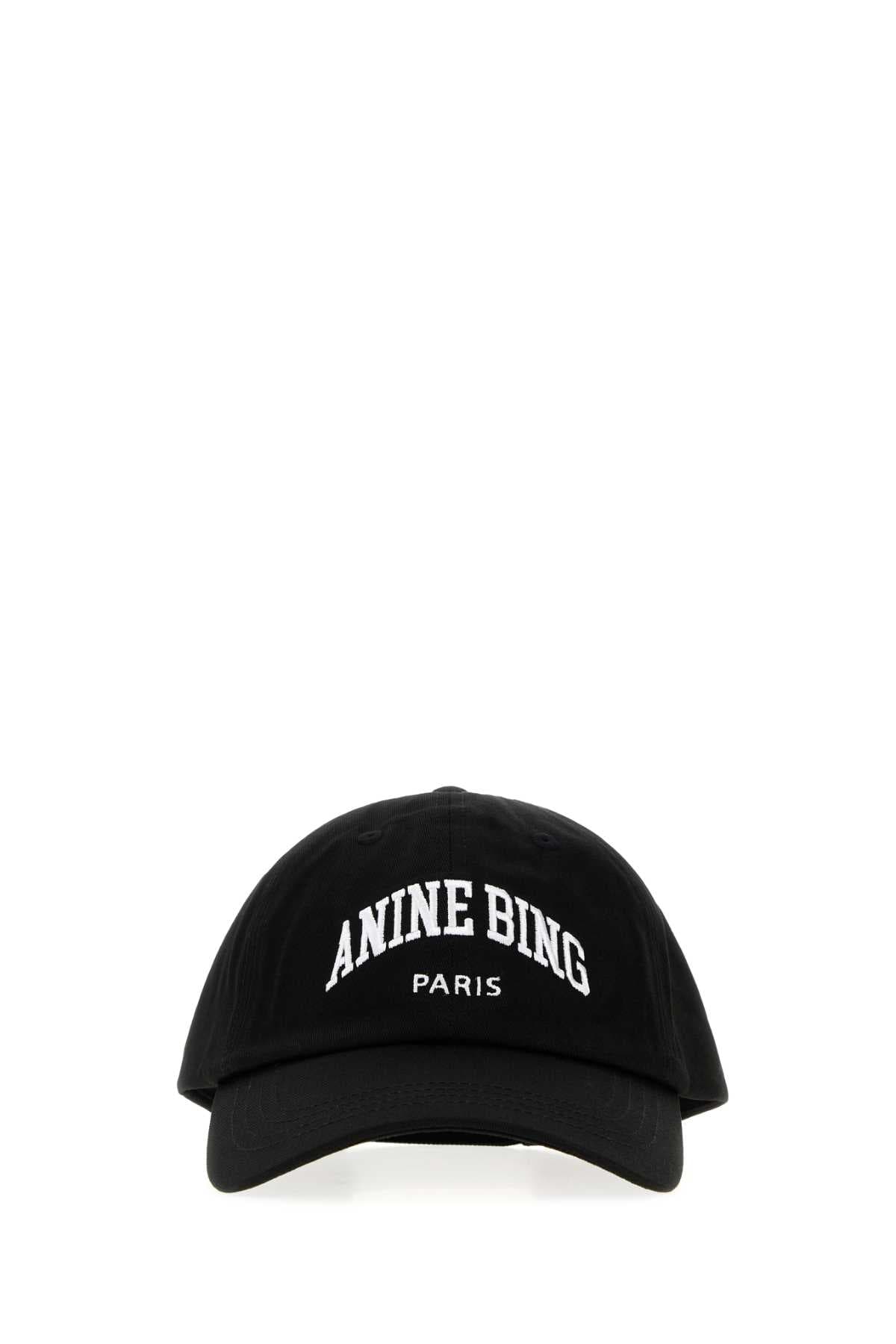 Black cotton Jeremy baseball cap