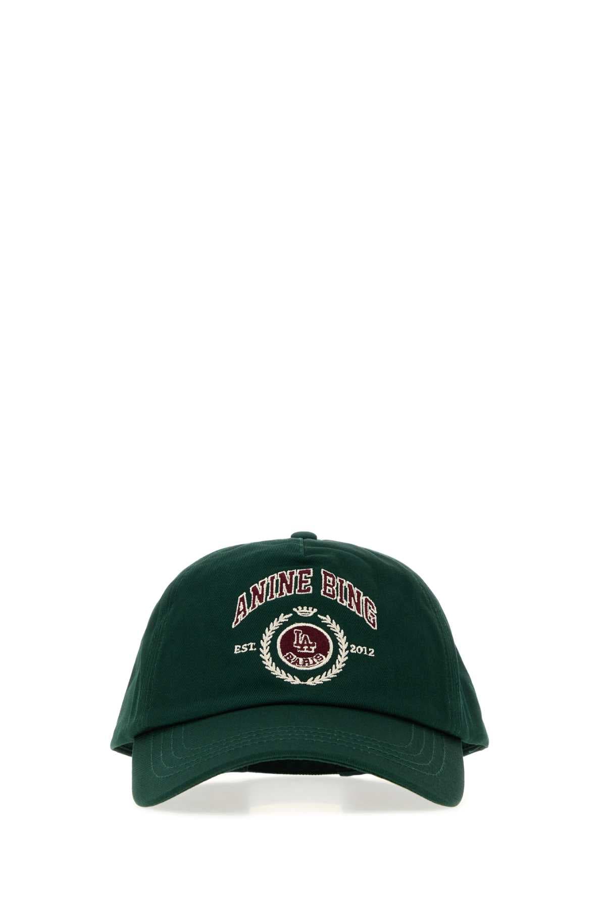 Bottle green cotton Jeremy baseball cap