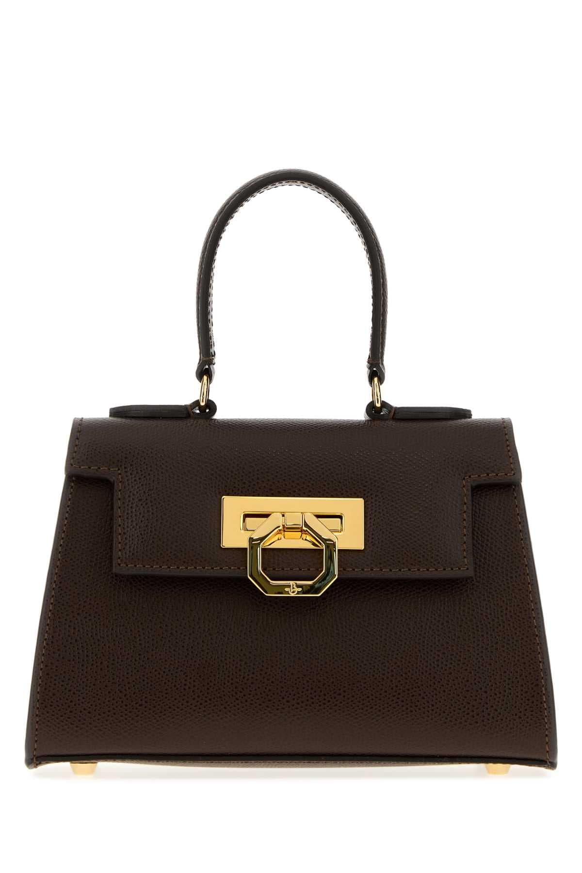 Brown leather Licia handbag