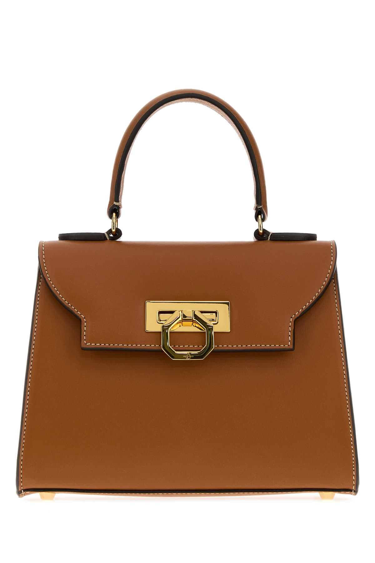 Camel leather Erika handbag