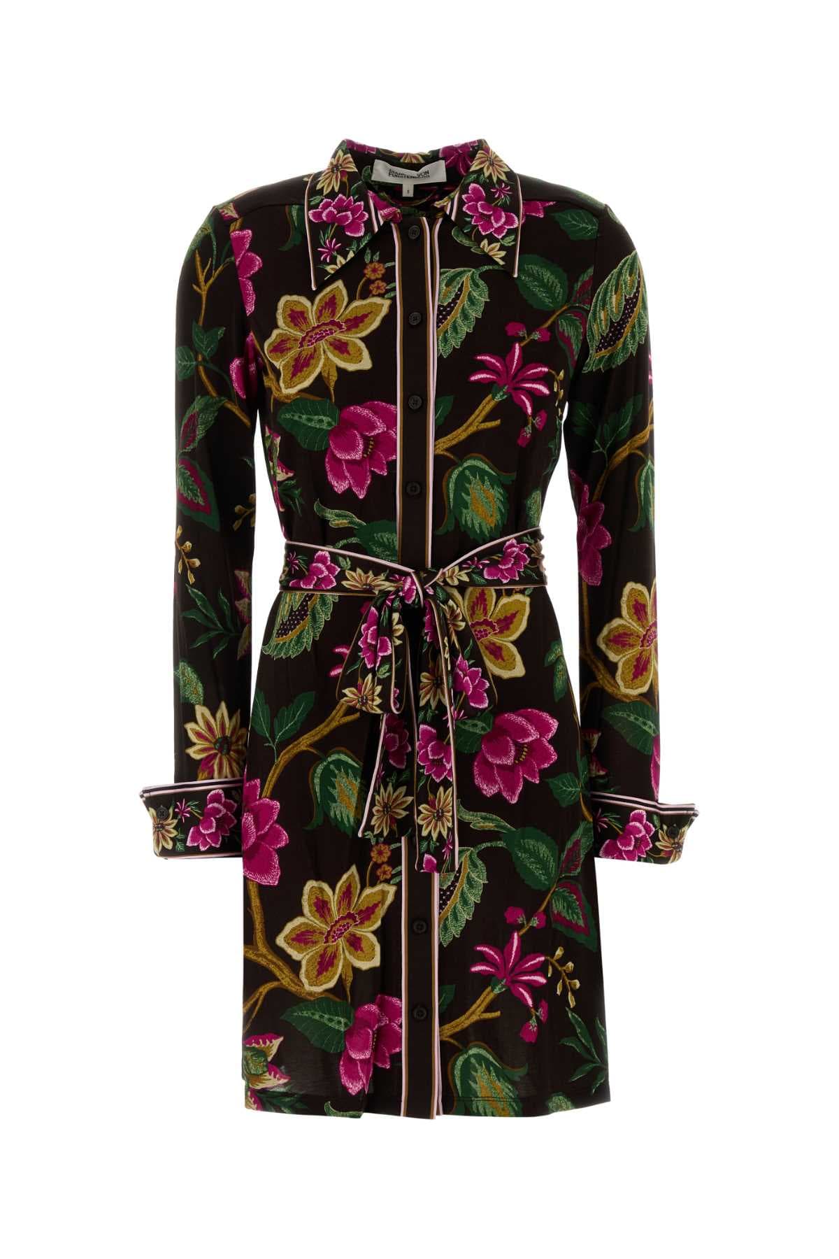 Printed jersey Diane shirt dress