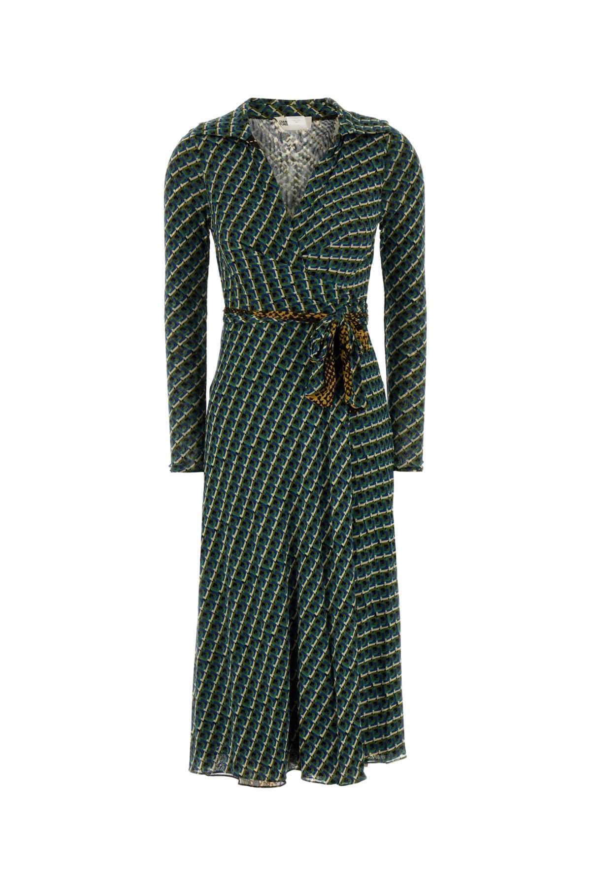 Printed mesh reversible Phoenix dress