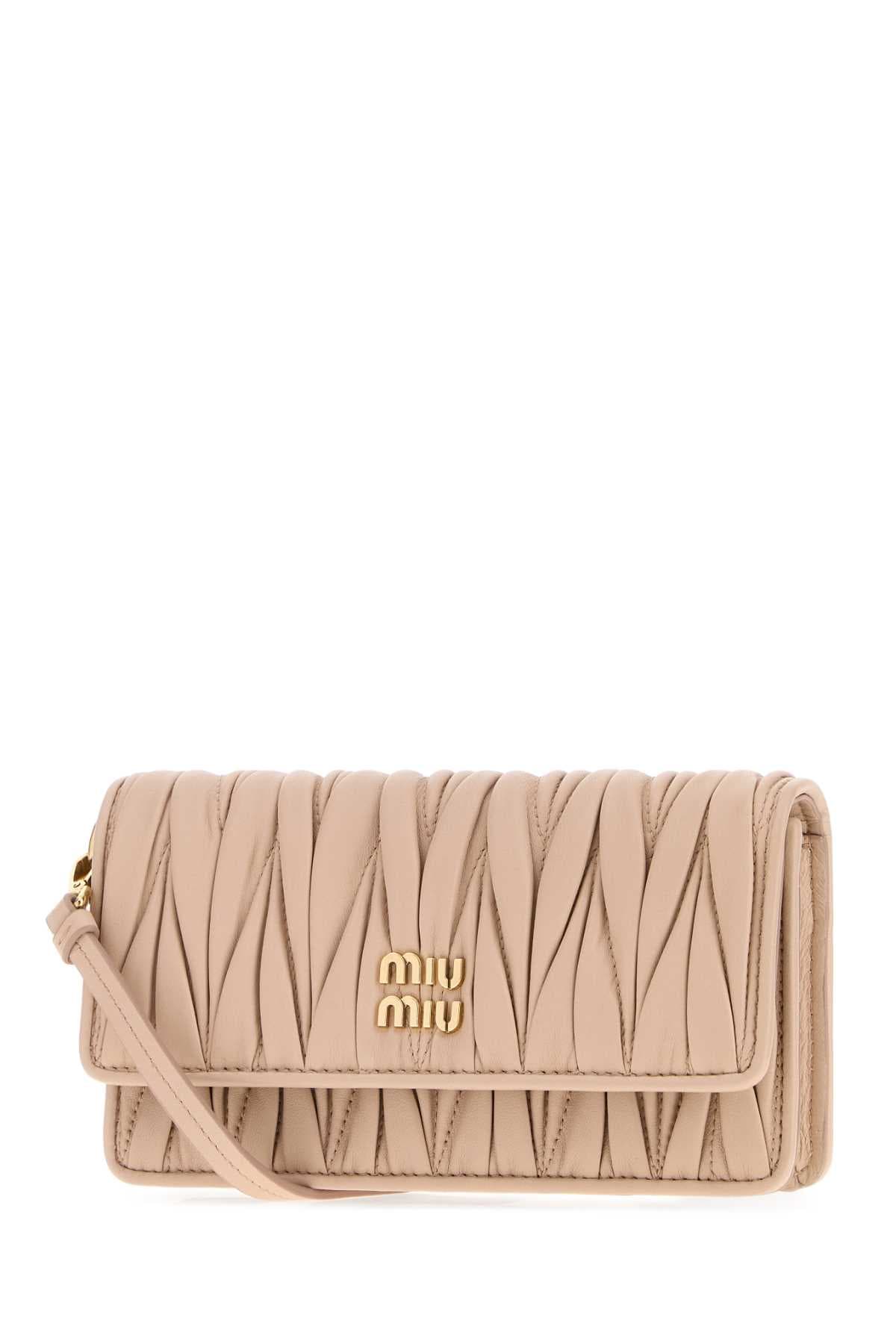 Powder pink nappa leather mini crossbody bag - мініатюра 2
