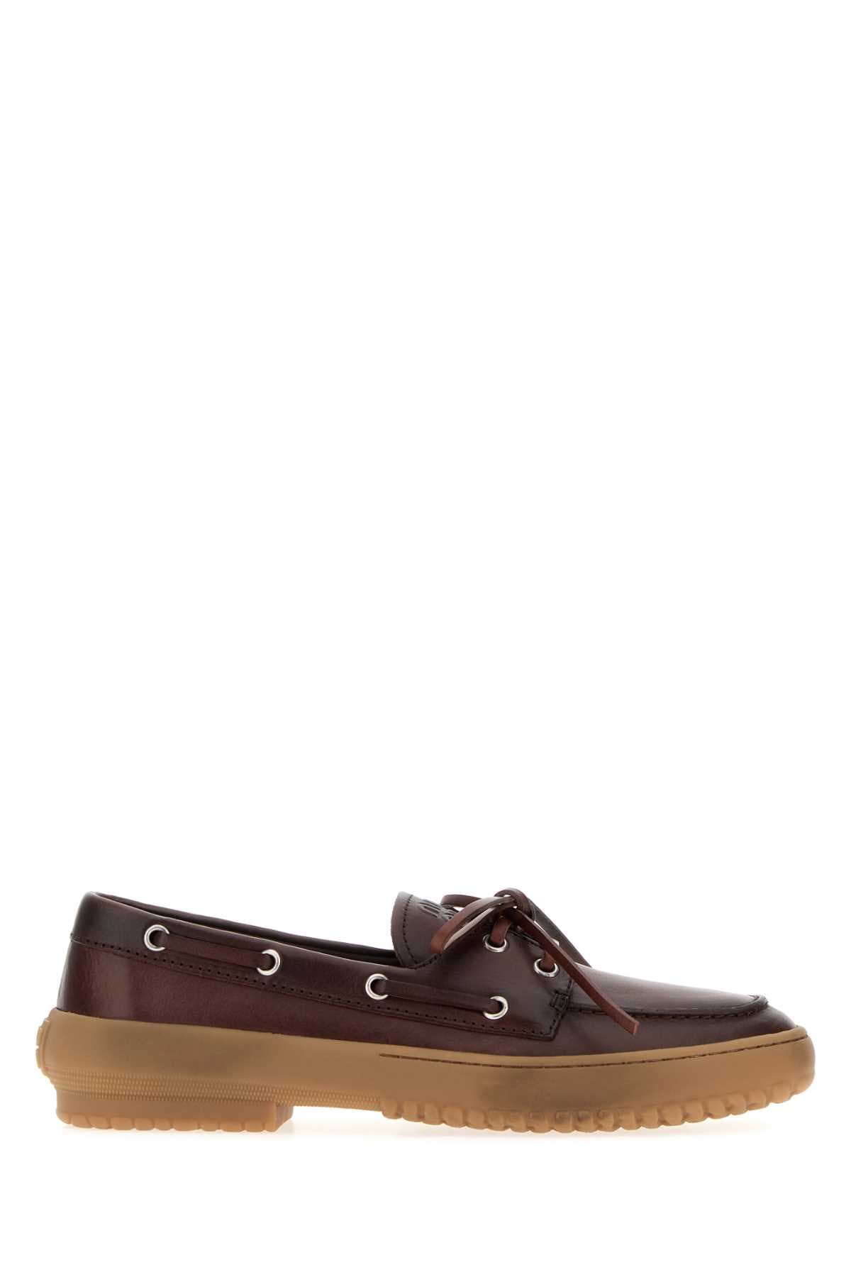 Chocolate leather loafers