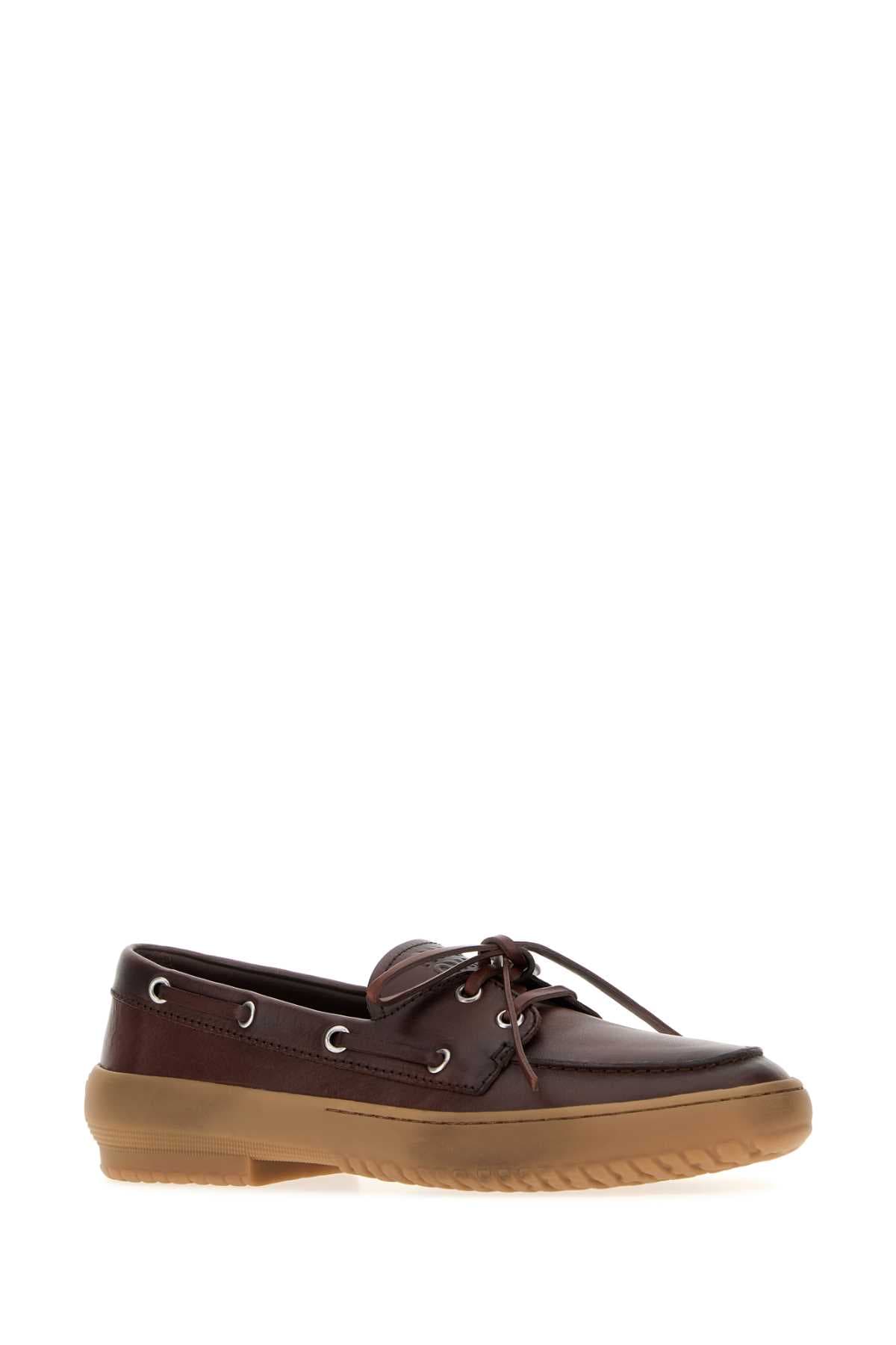 Chocolate leather loafers - мініатюра 2