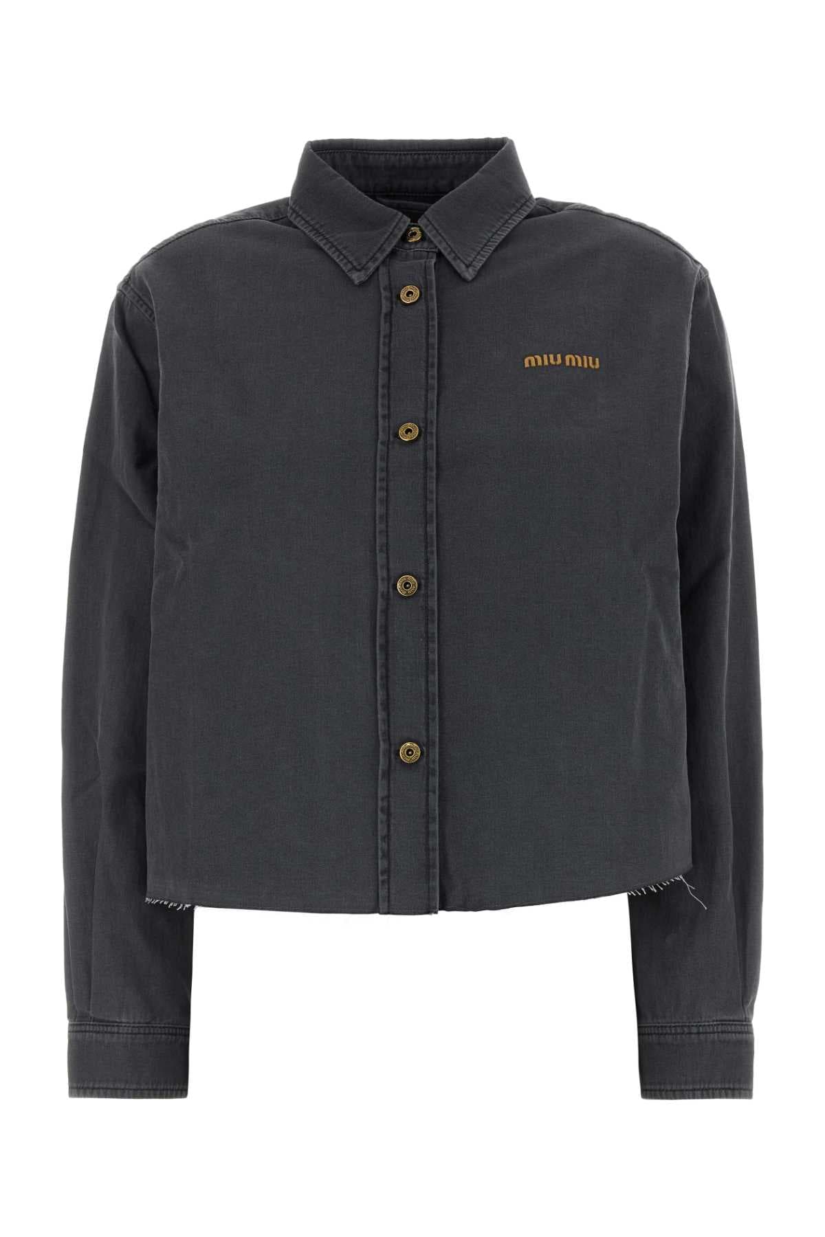 Dark grey chambray shirt