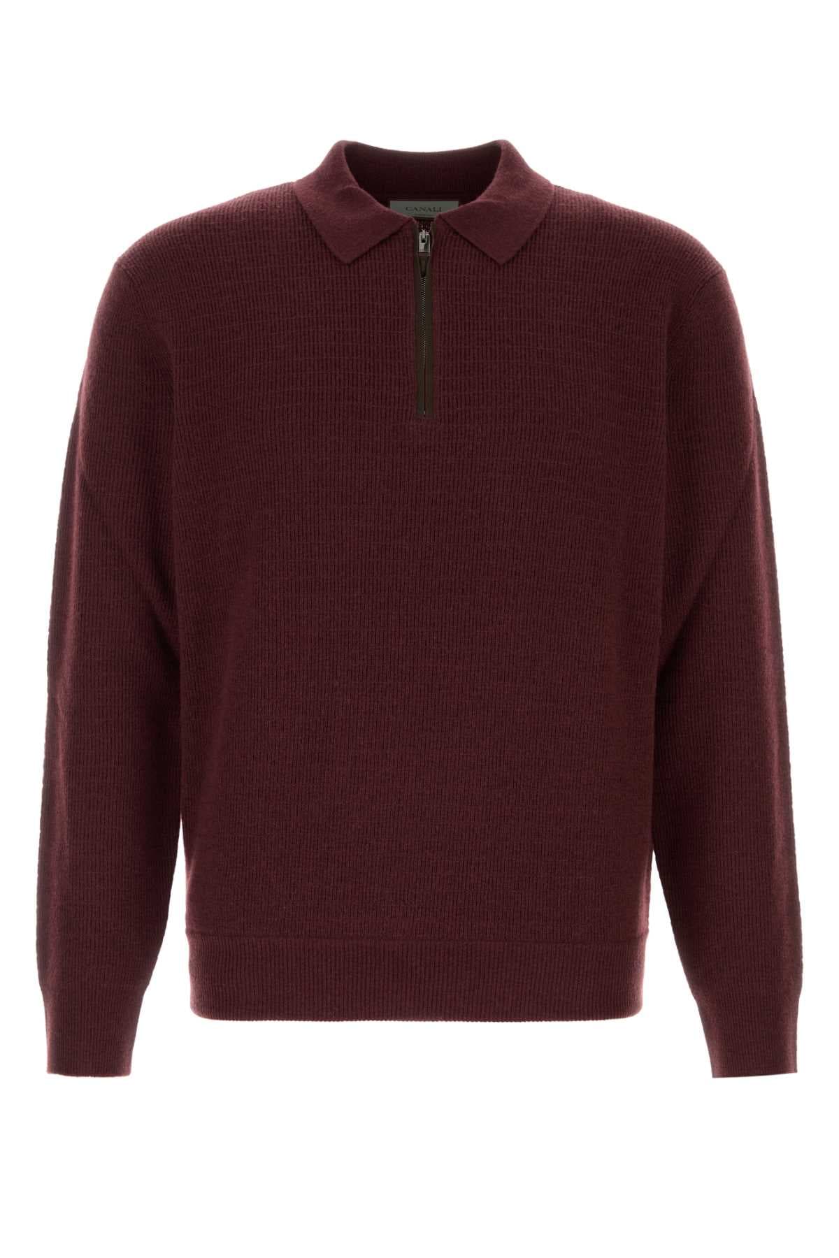 Grape wool blend polo shirt