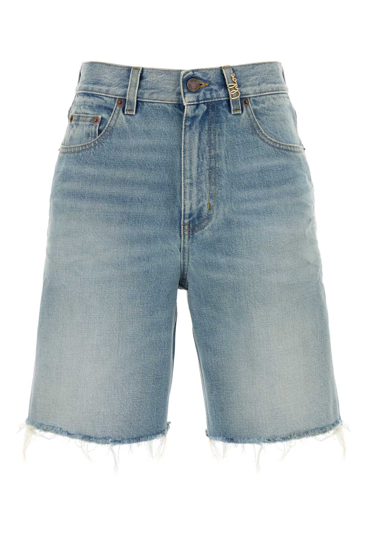 Denim bermuda shorts