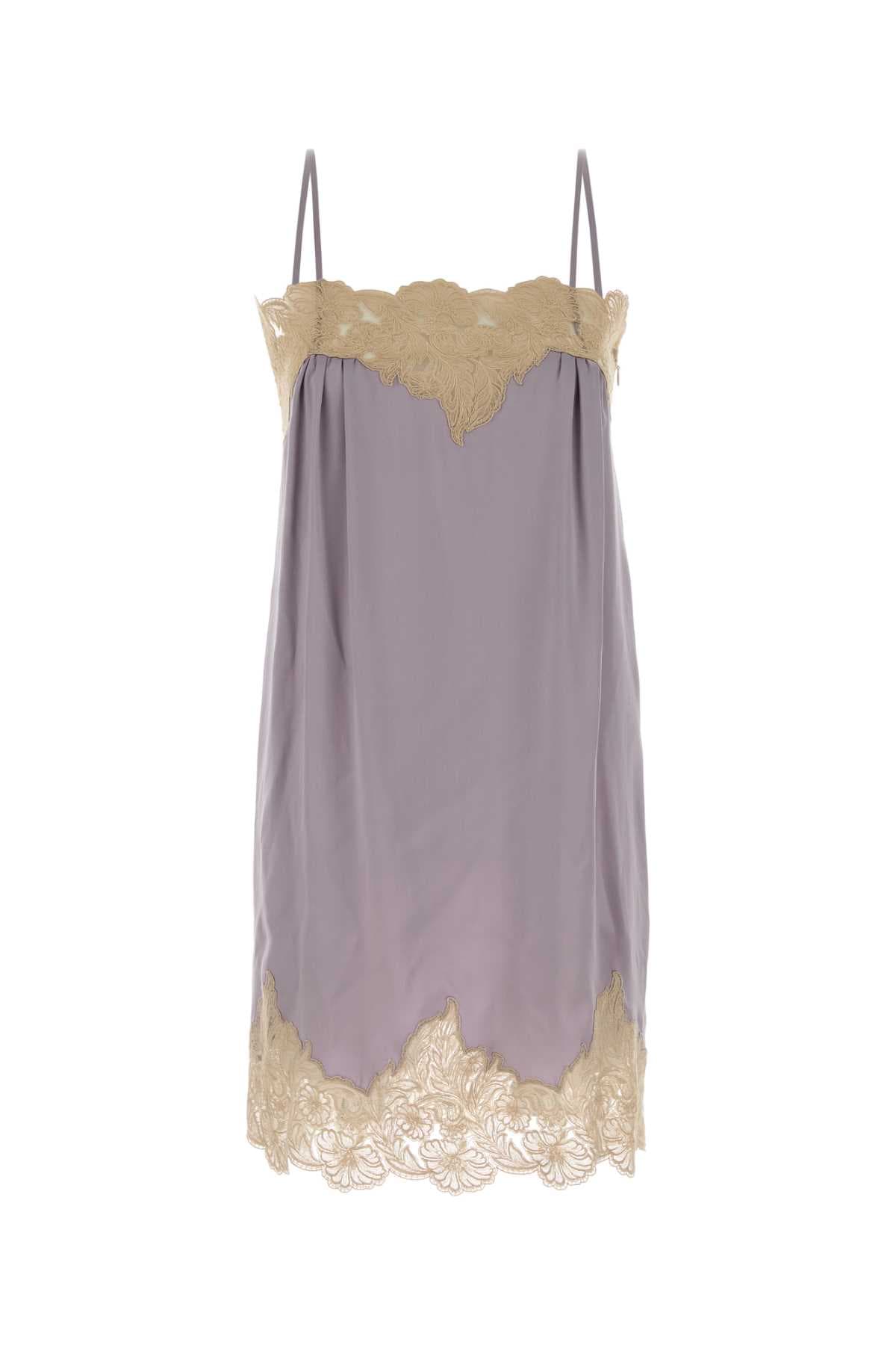 Lilac satin dress