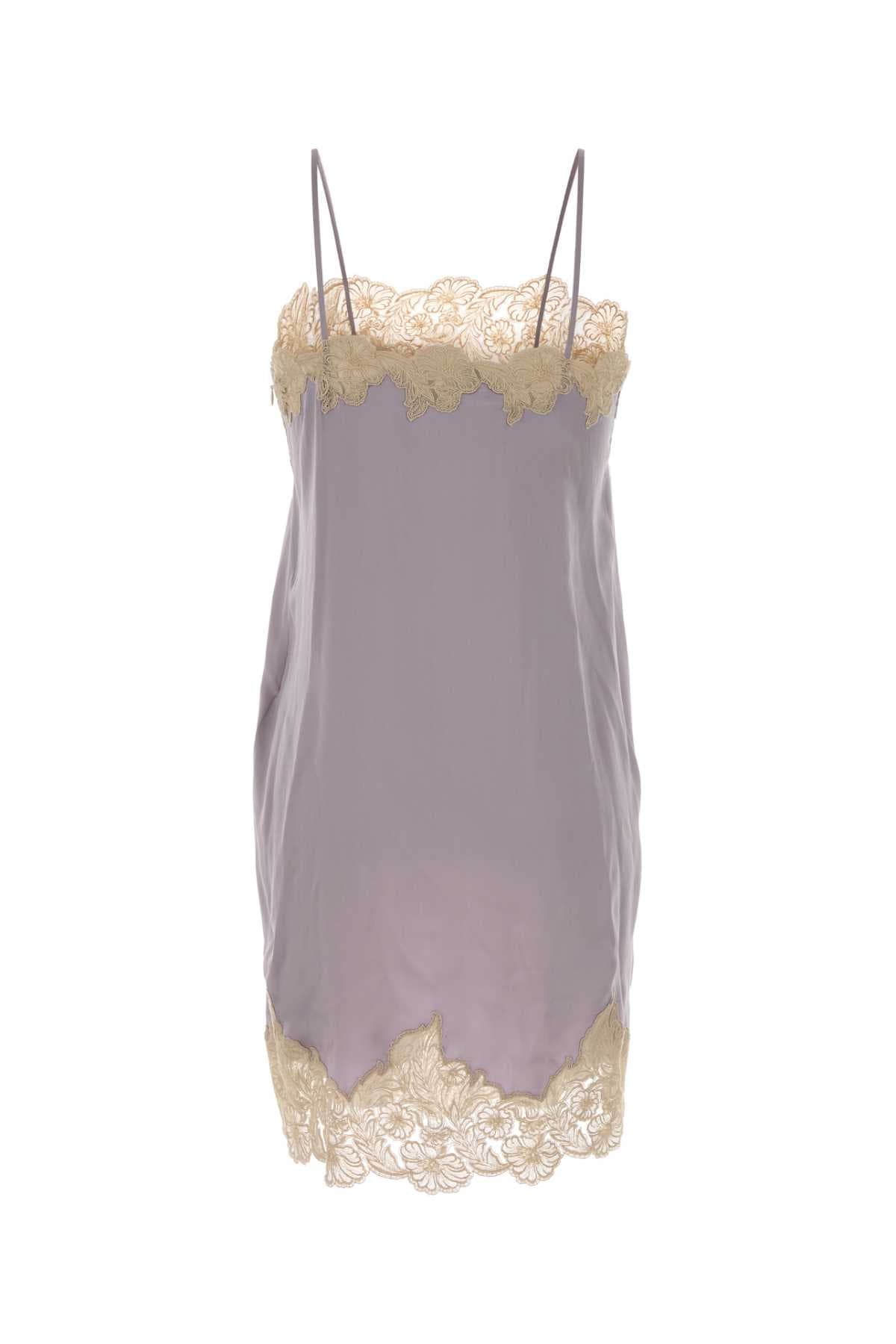 Lilac satin dress - мініатюра 2