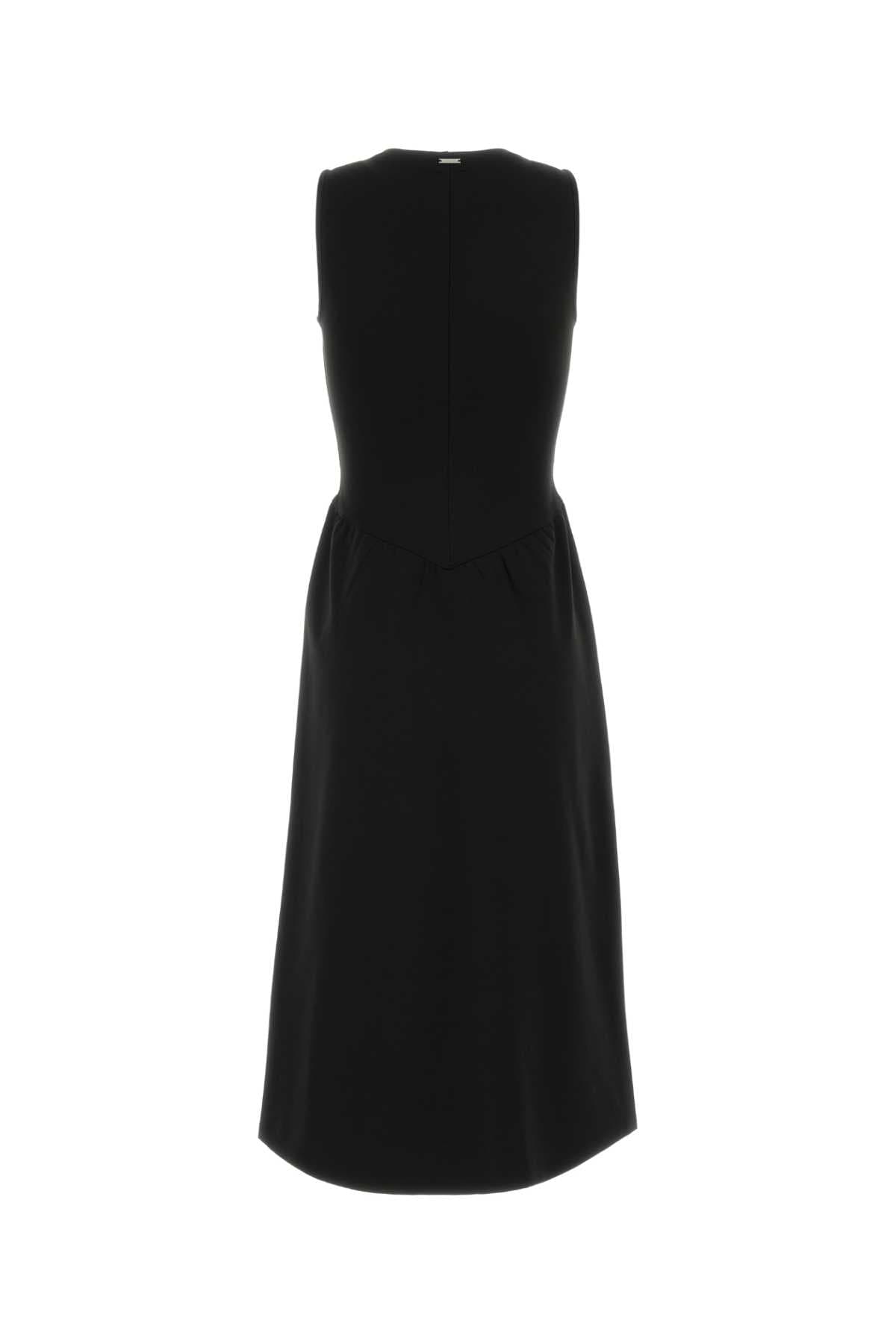 Black jersey dress - мініатюра 2