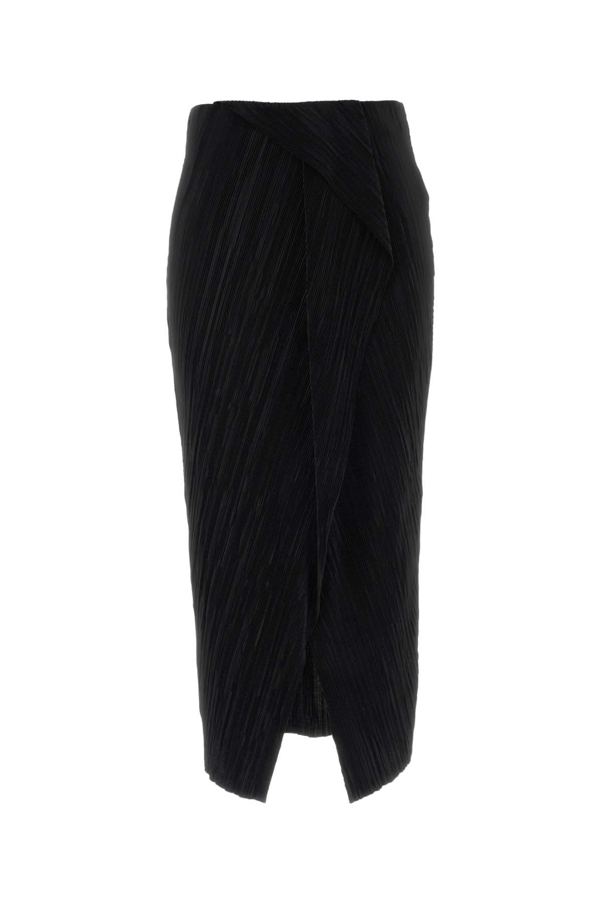 Black jersey skirt