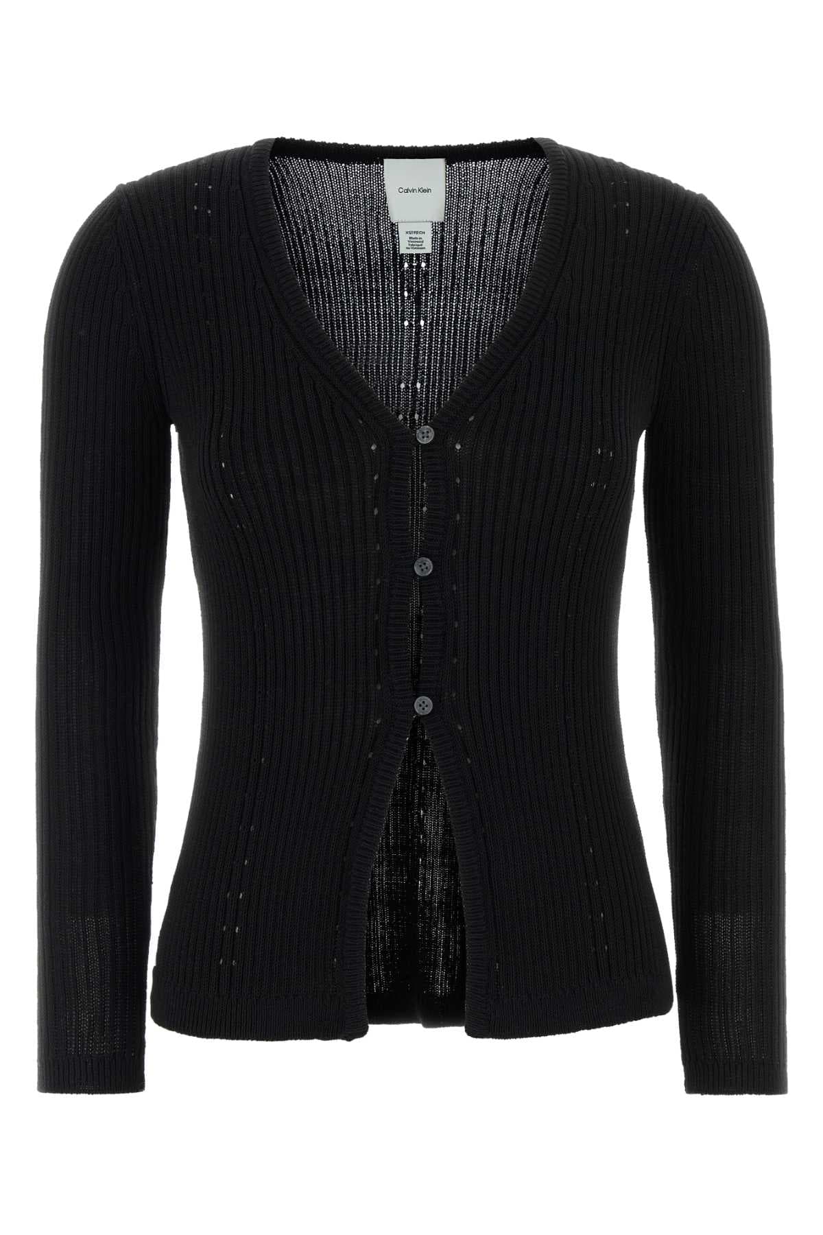 Black knit cardigan