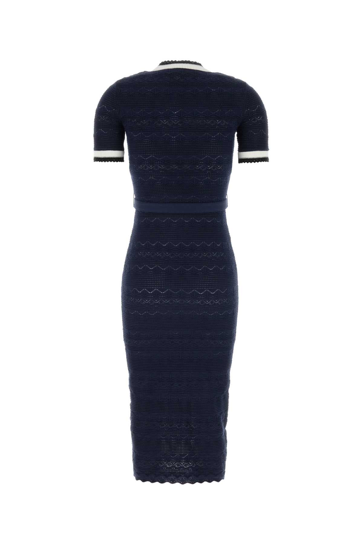 Navy blue knit dress - мініатюра 2