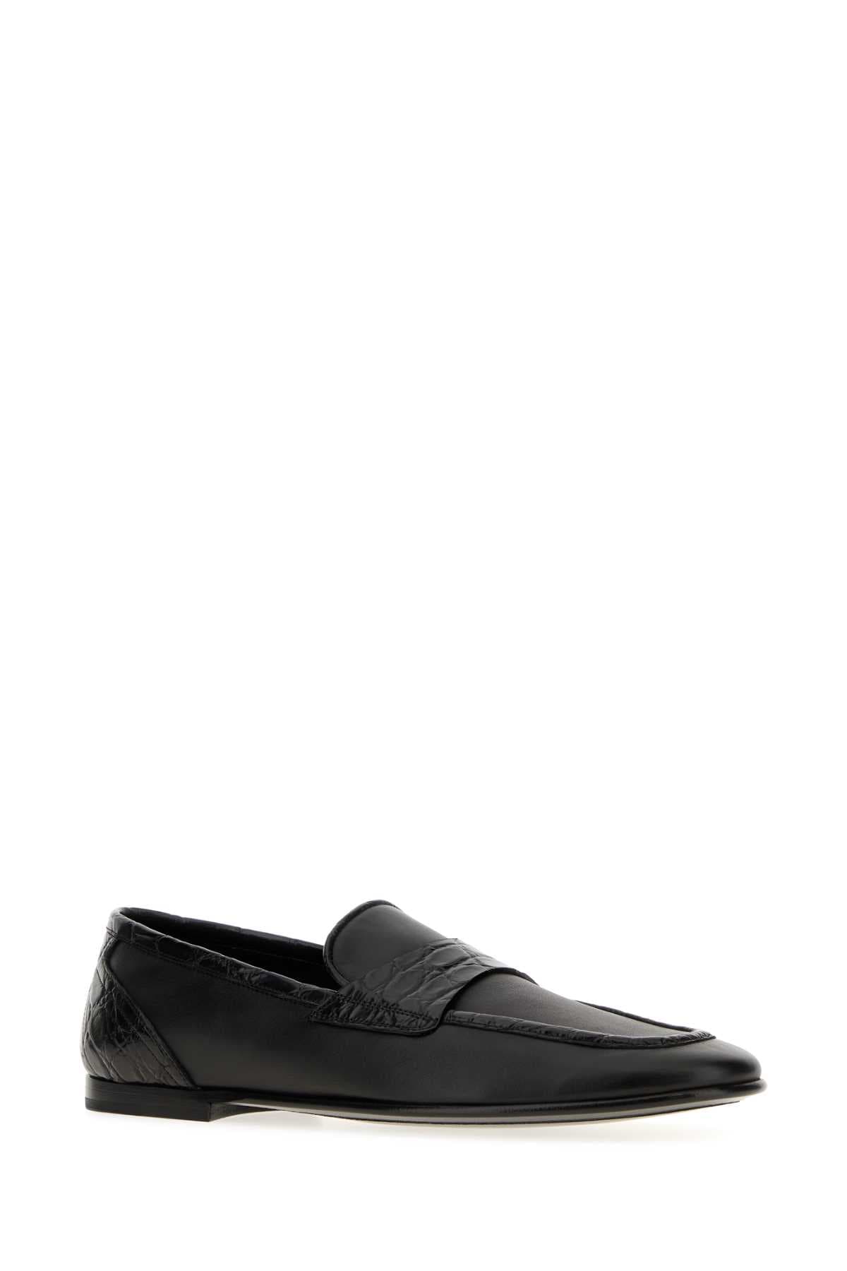 Black leather loafers - мініатюра 2