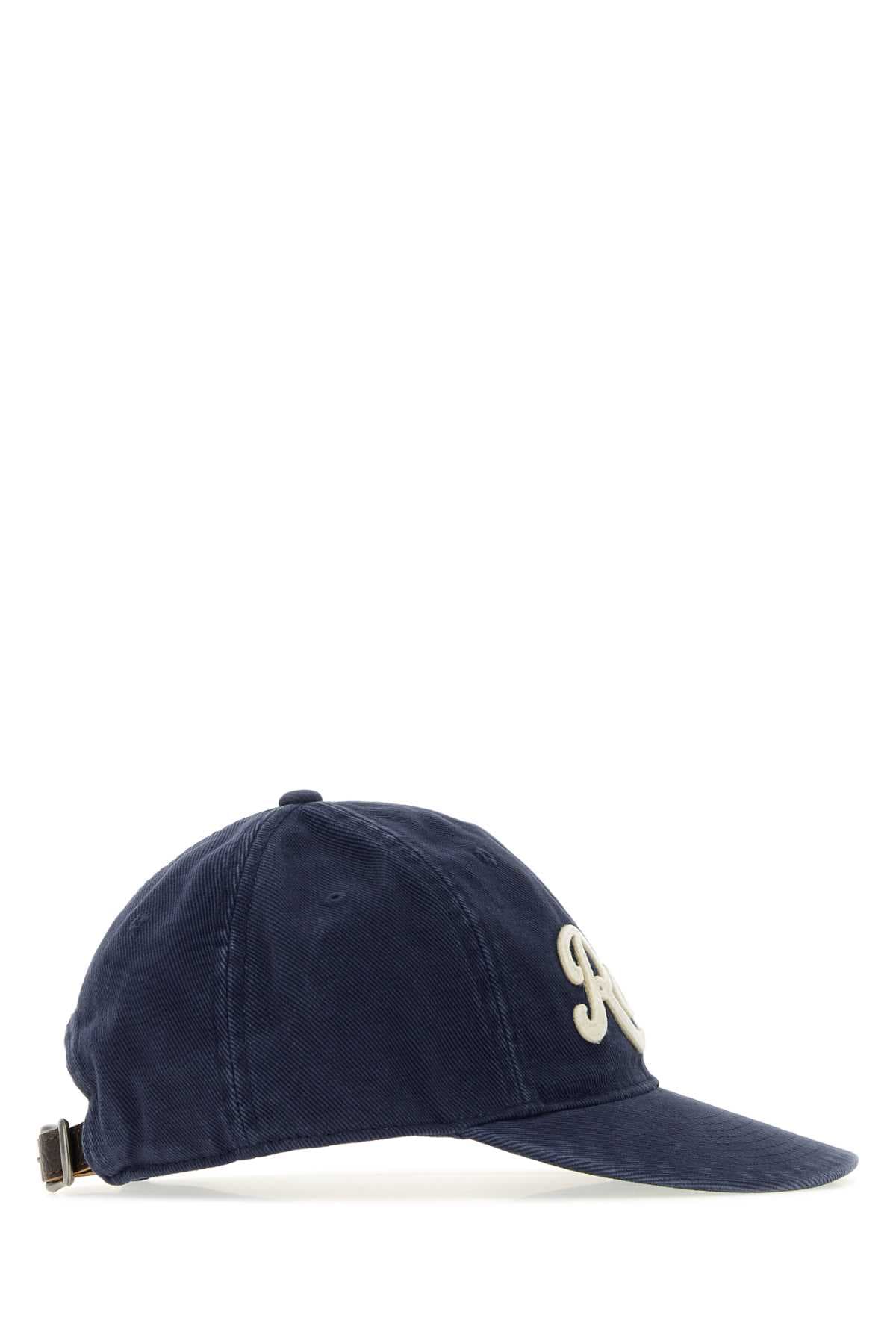 Navy blue cotton baseball cap - мініатюра 2