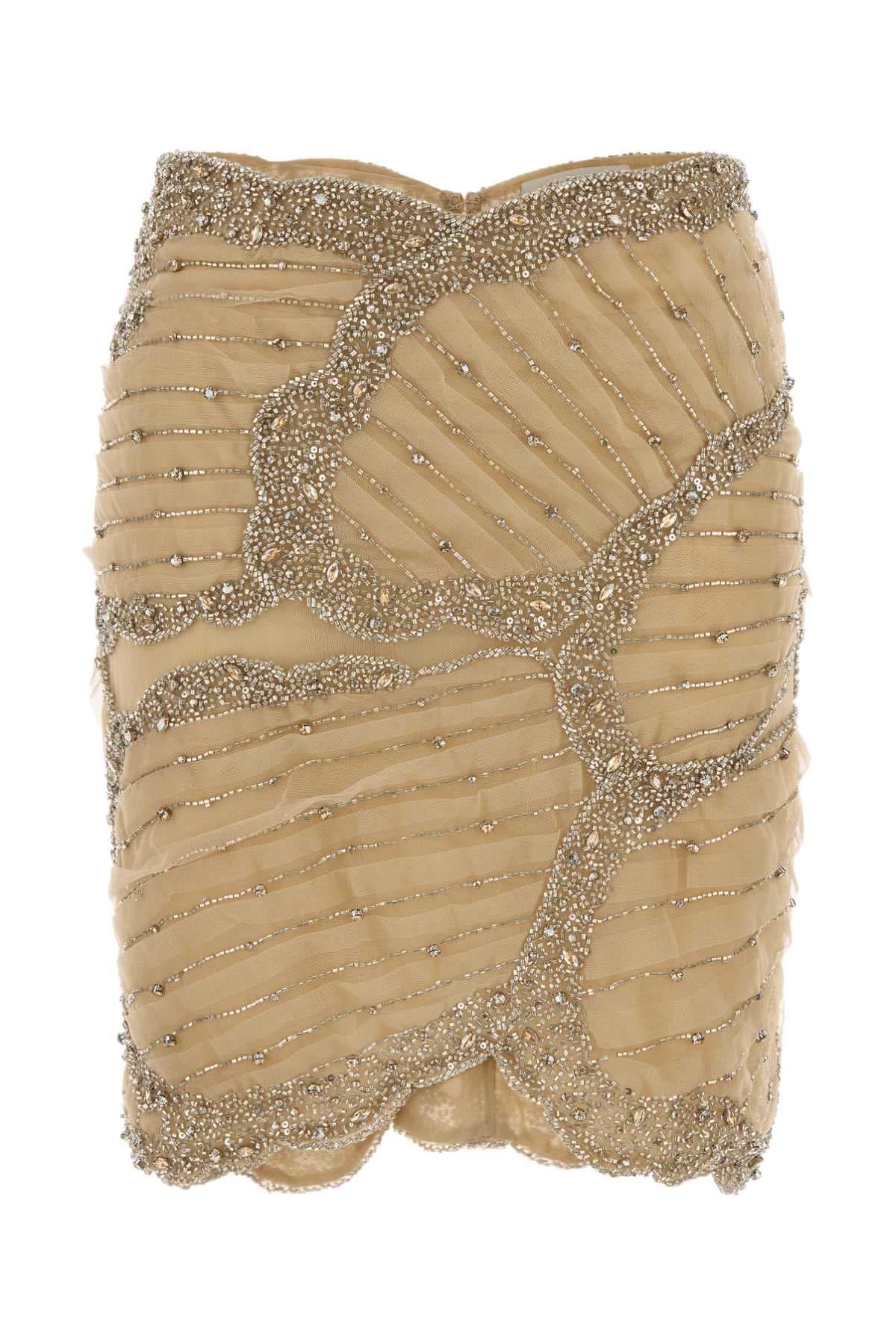 Beige tulle skirt