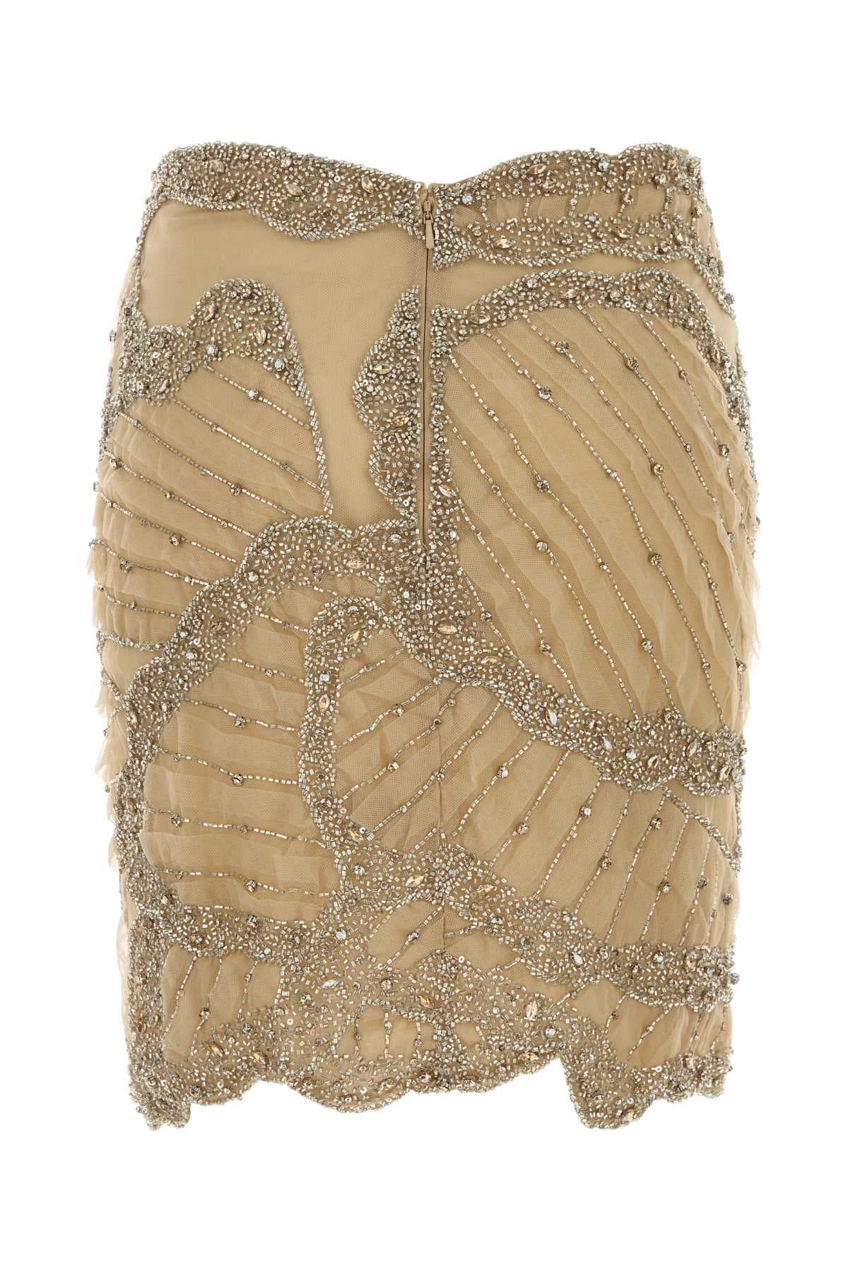 Beige tulle skirt - мініатюра 2
