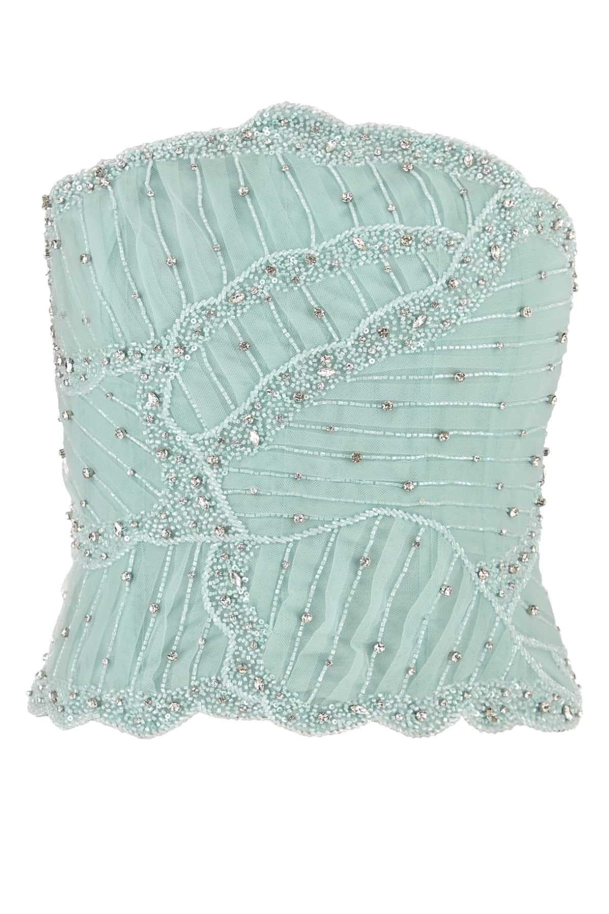 Light-blue tulle Fiori bodice