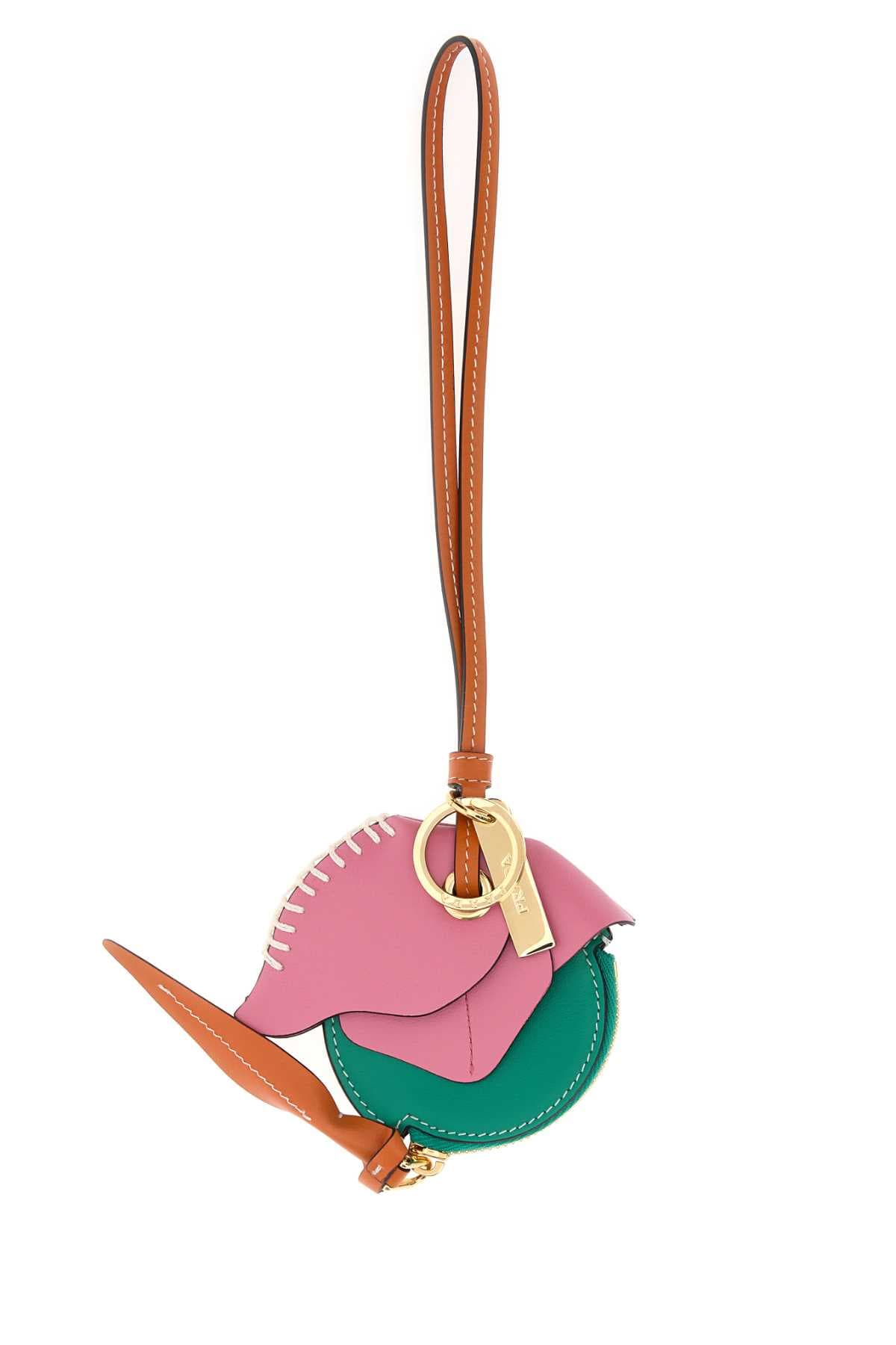 Multicolor leather keyring