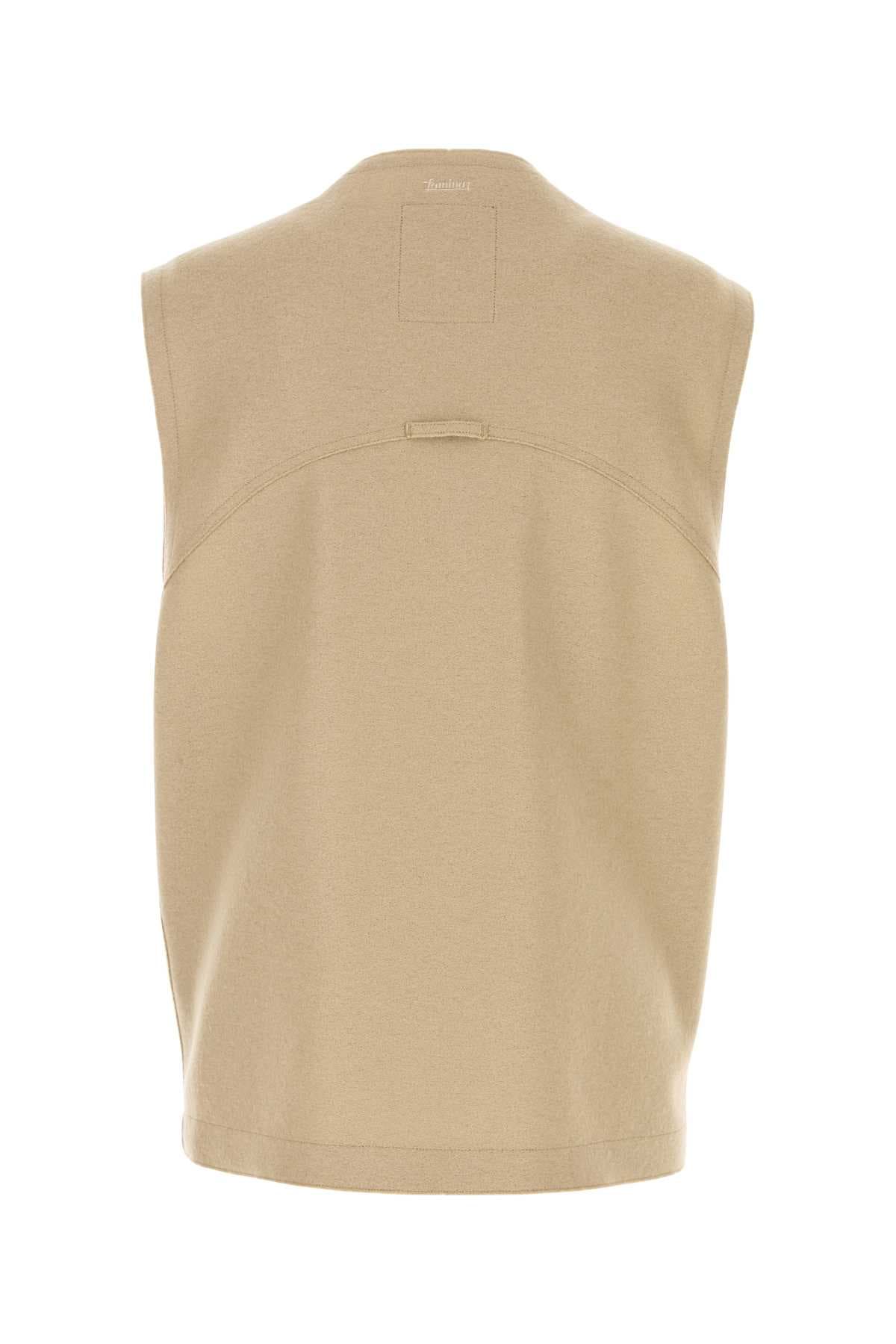 Beige wool vest - мініатюра 2