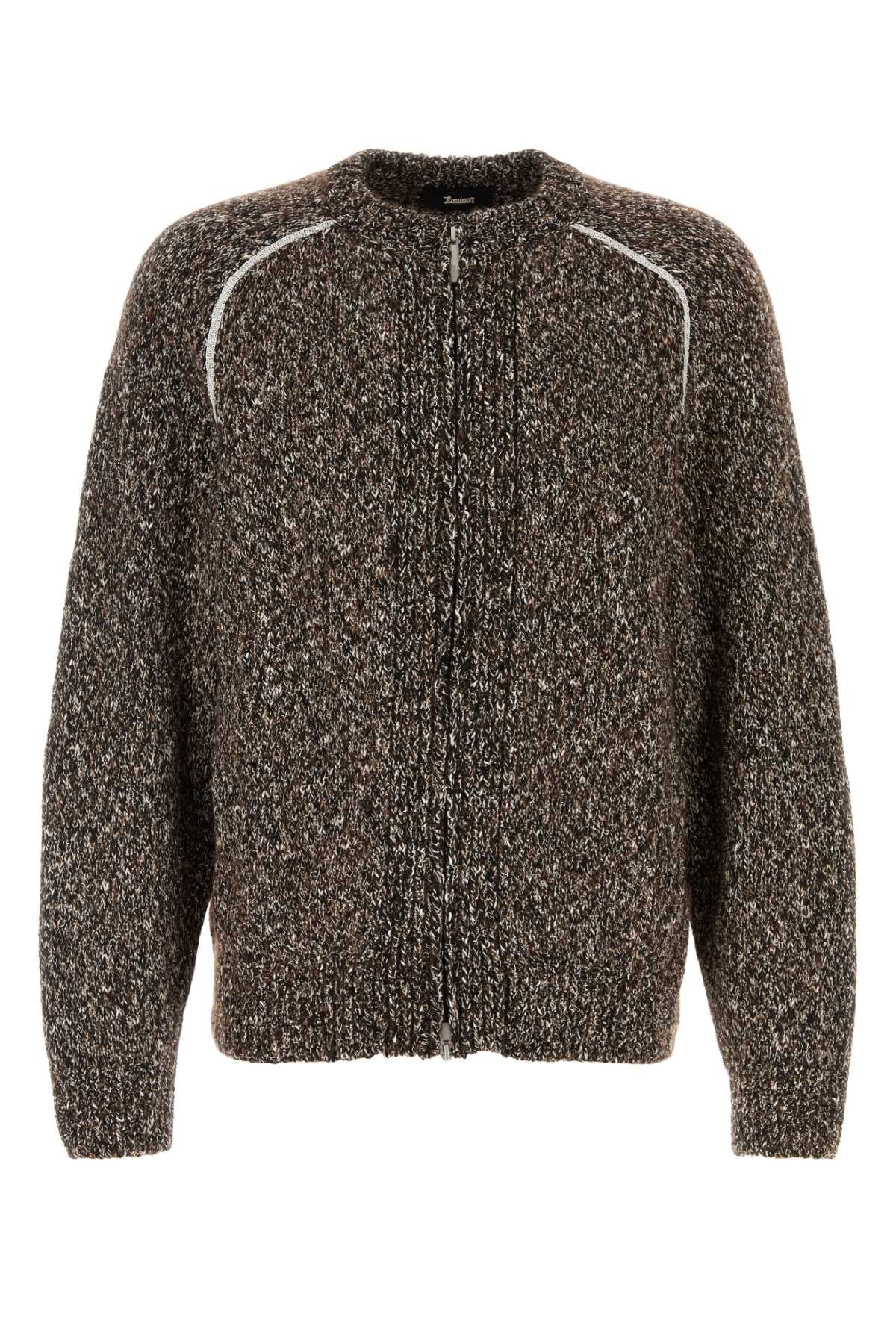 Multicolor wool blend cardigan